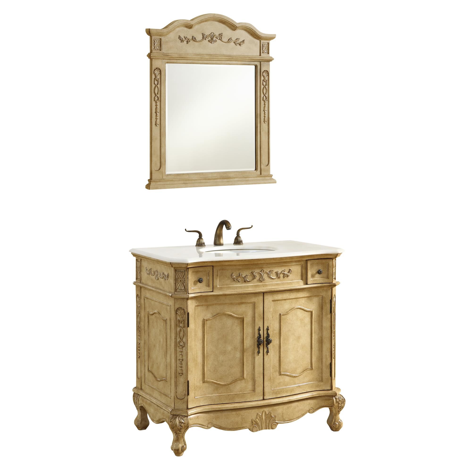 Shown in Antique Beige finish