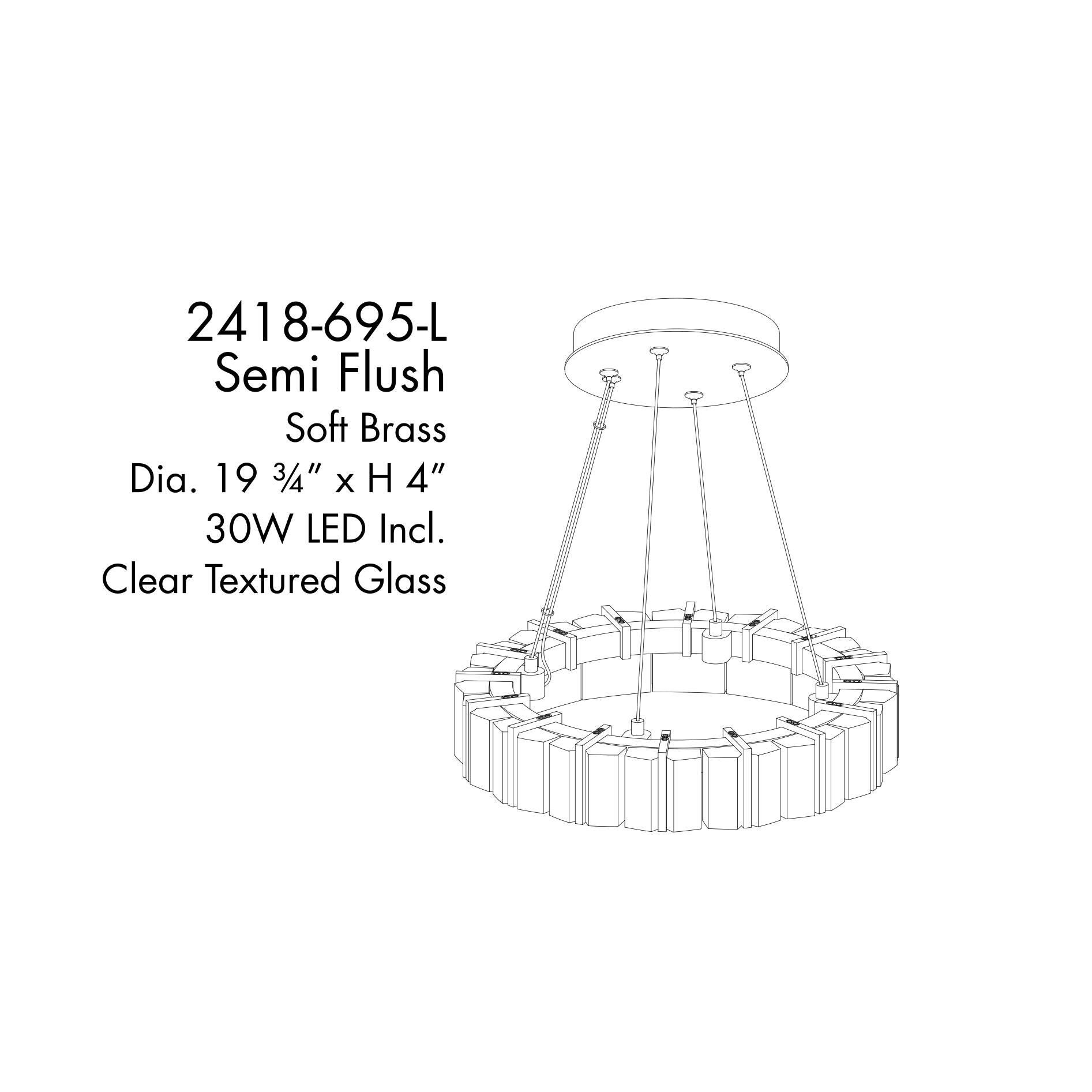 Sevryn 20 Inch Semi Flush Mount by Minka Lavery