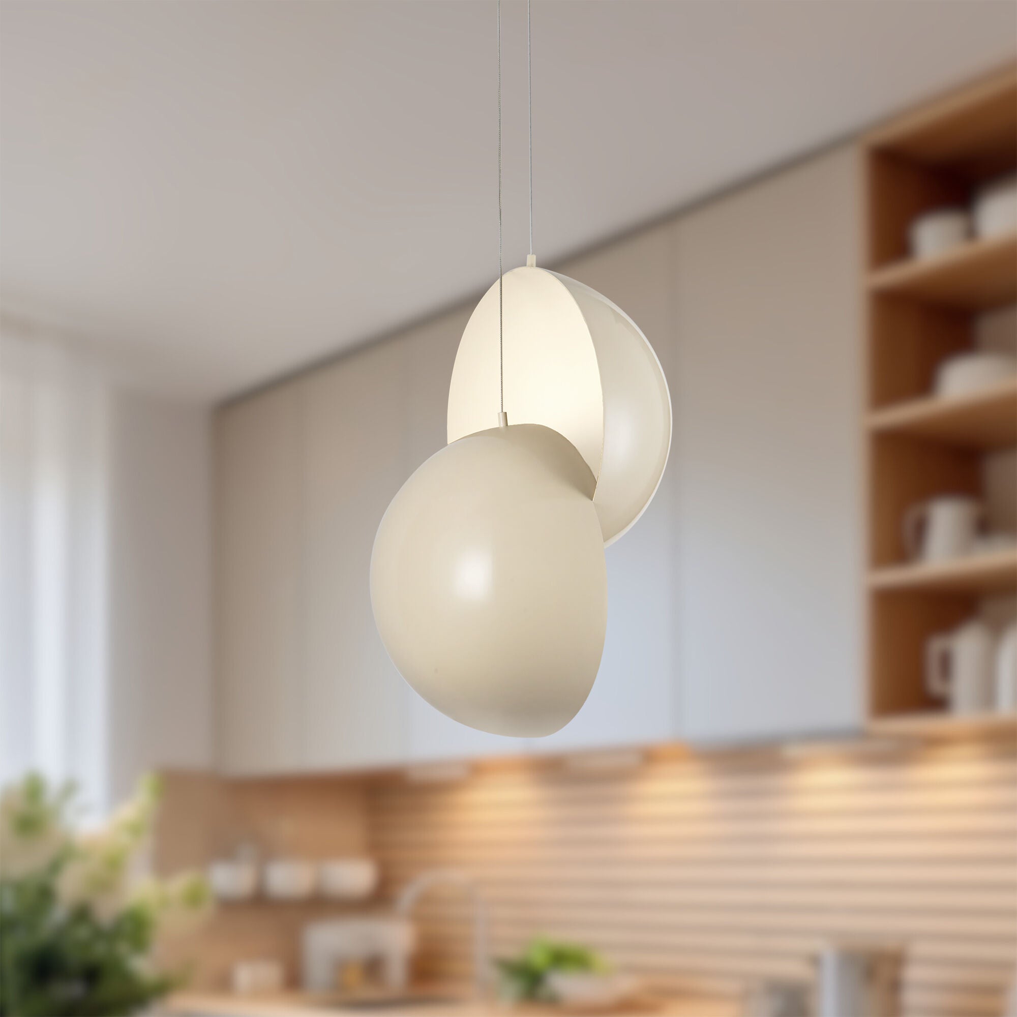 Shown in Pearl White finish and Steel shade