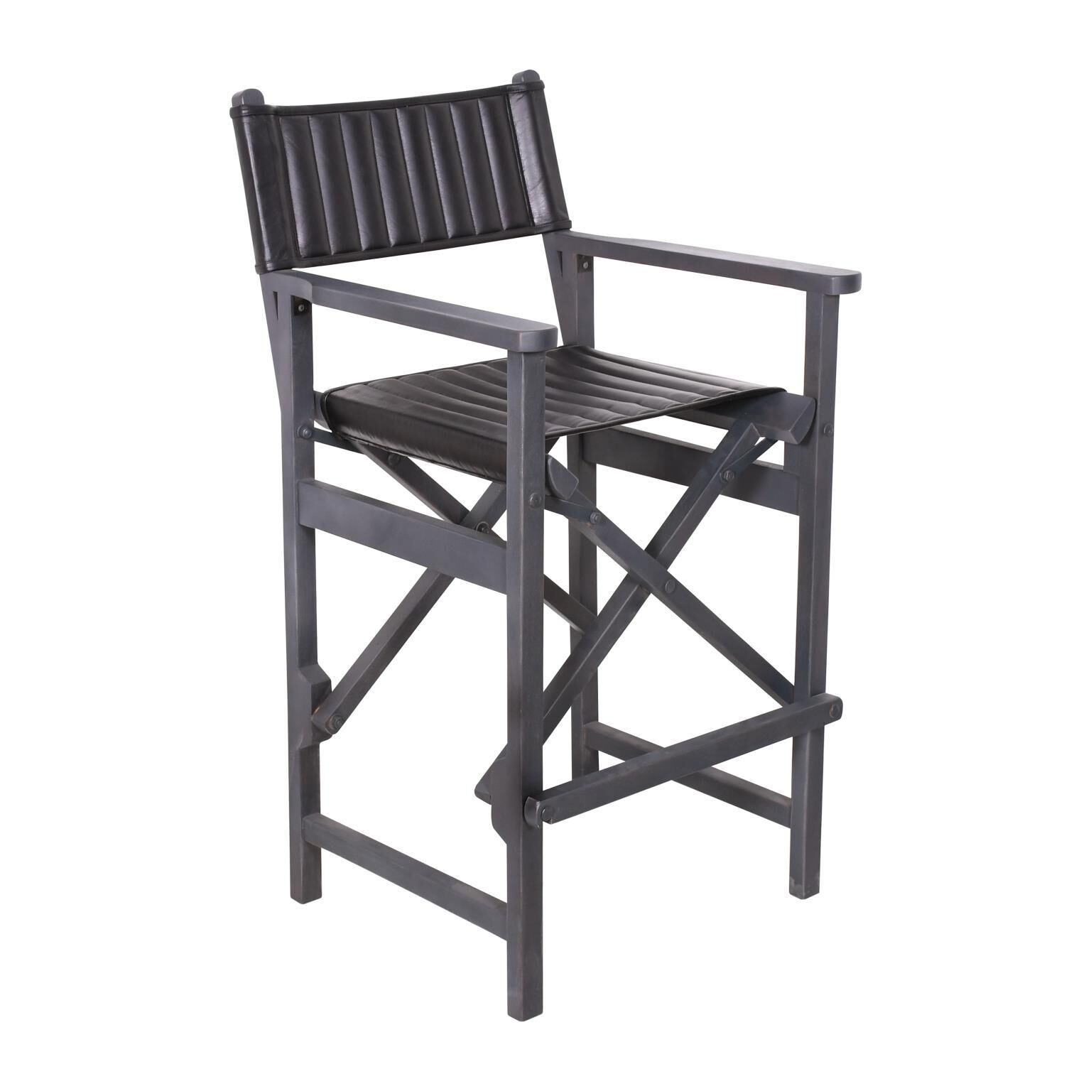 Leather Stool by Howard Elliott Collection