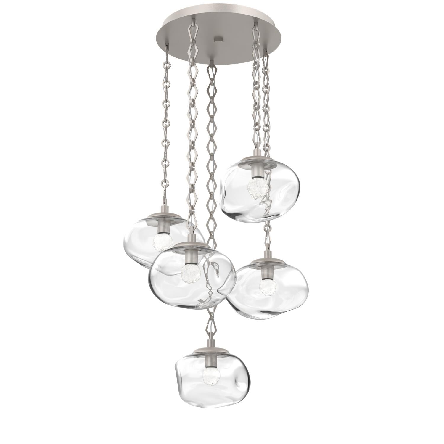 Shown in Beige Silver finish and Clear glass