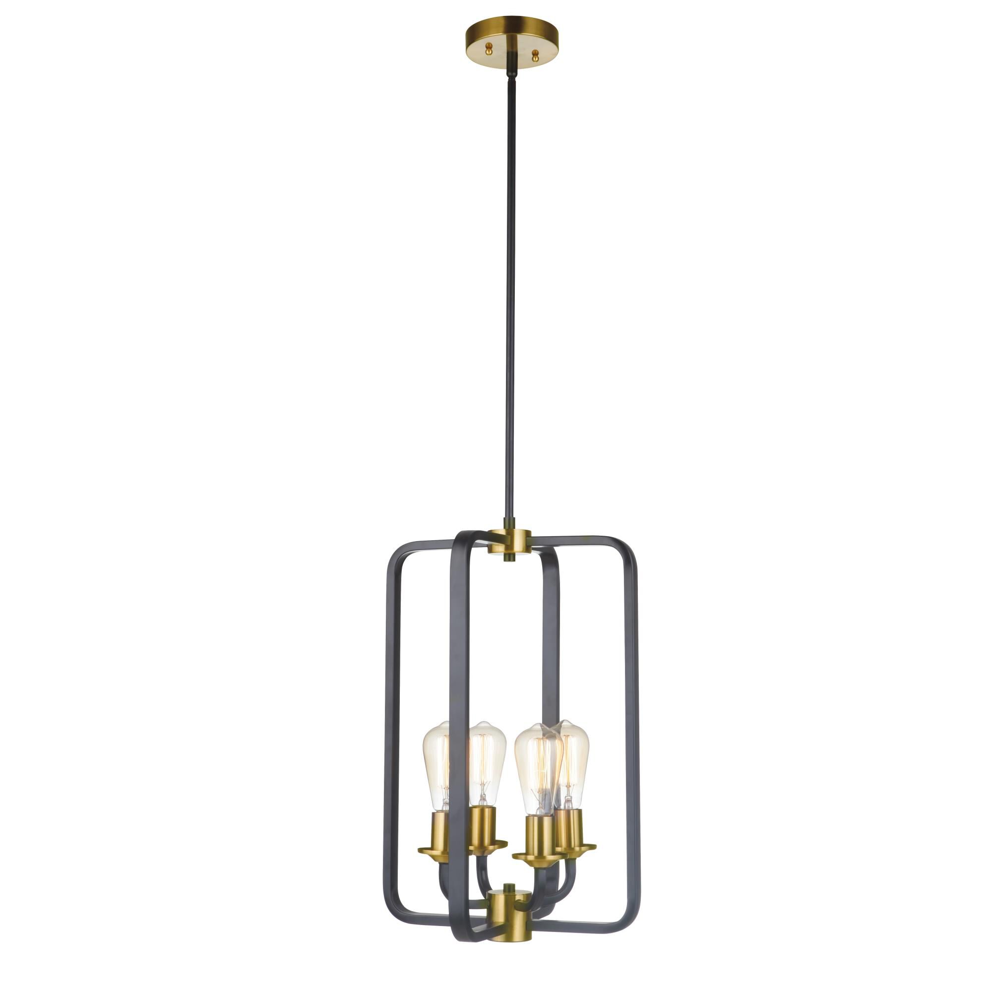 Shown in Flat Black and Satin Brass finish