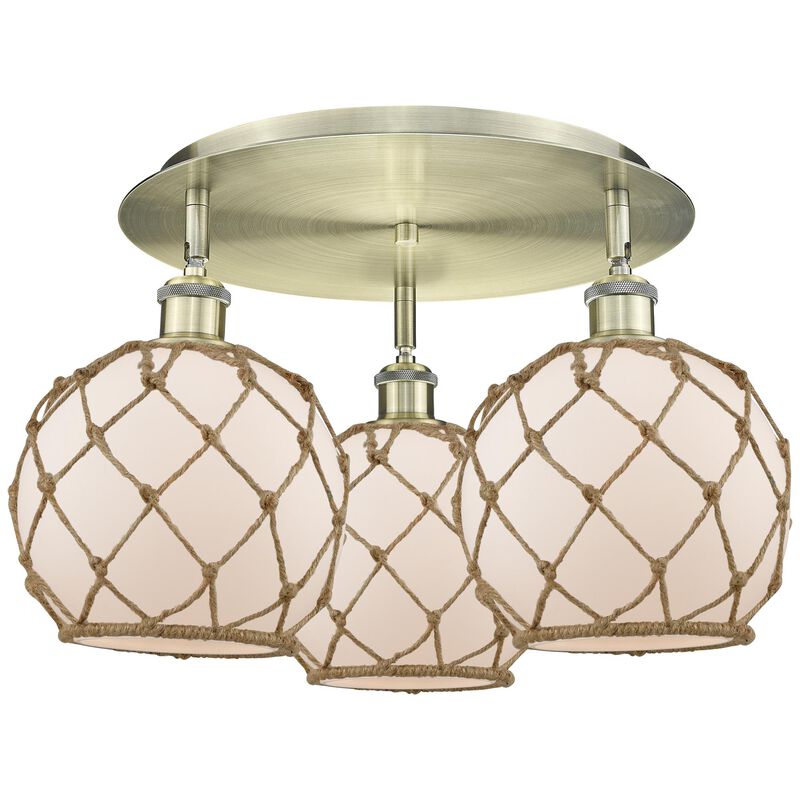Bruno Marashlian Farmhouse Rope 20 Inch Flush Mount by Innovations Lighting