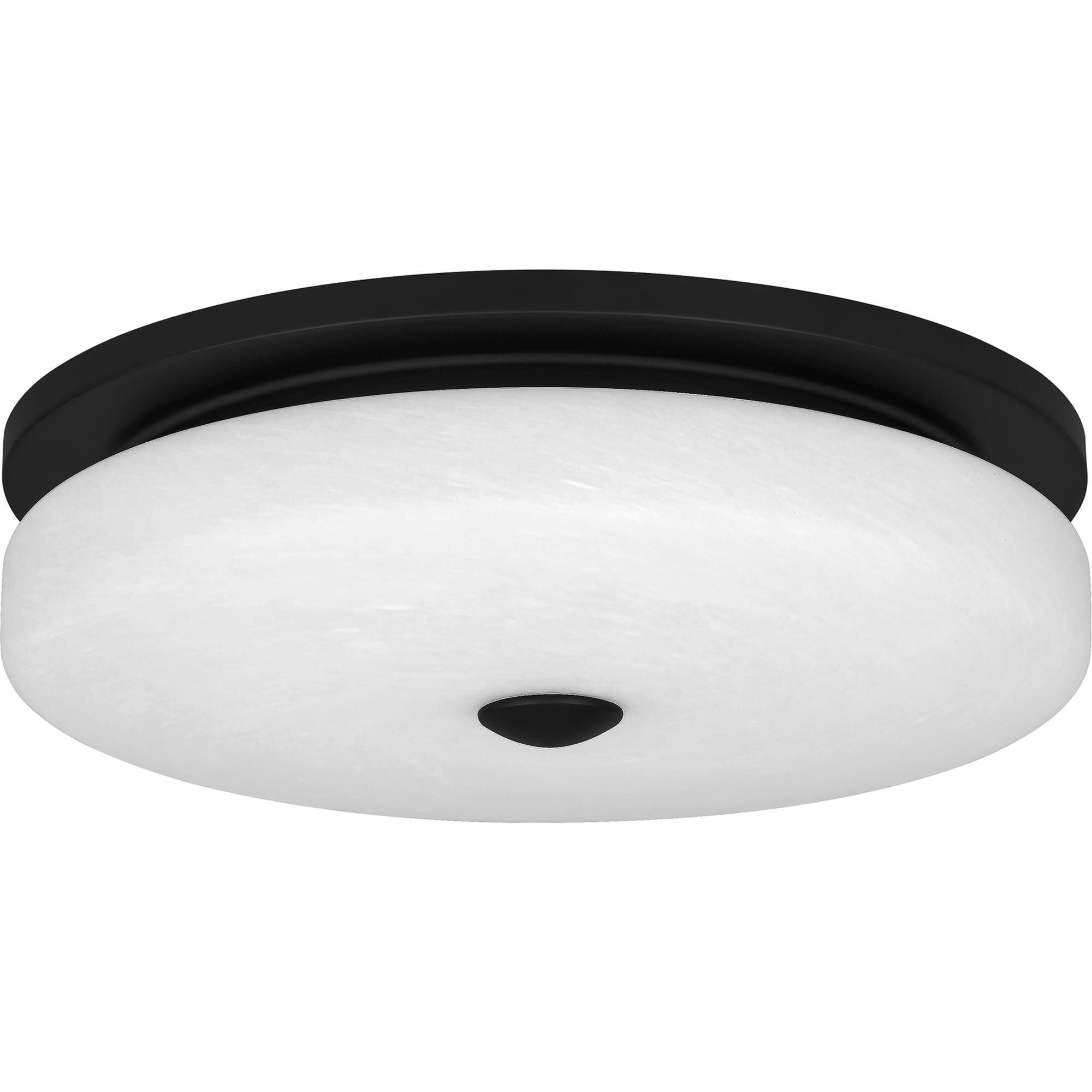 Shown in Matte Black finish and Alabaster Glass shade
