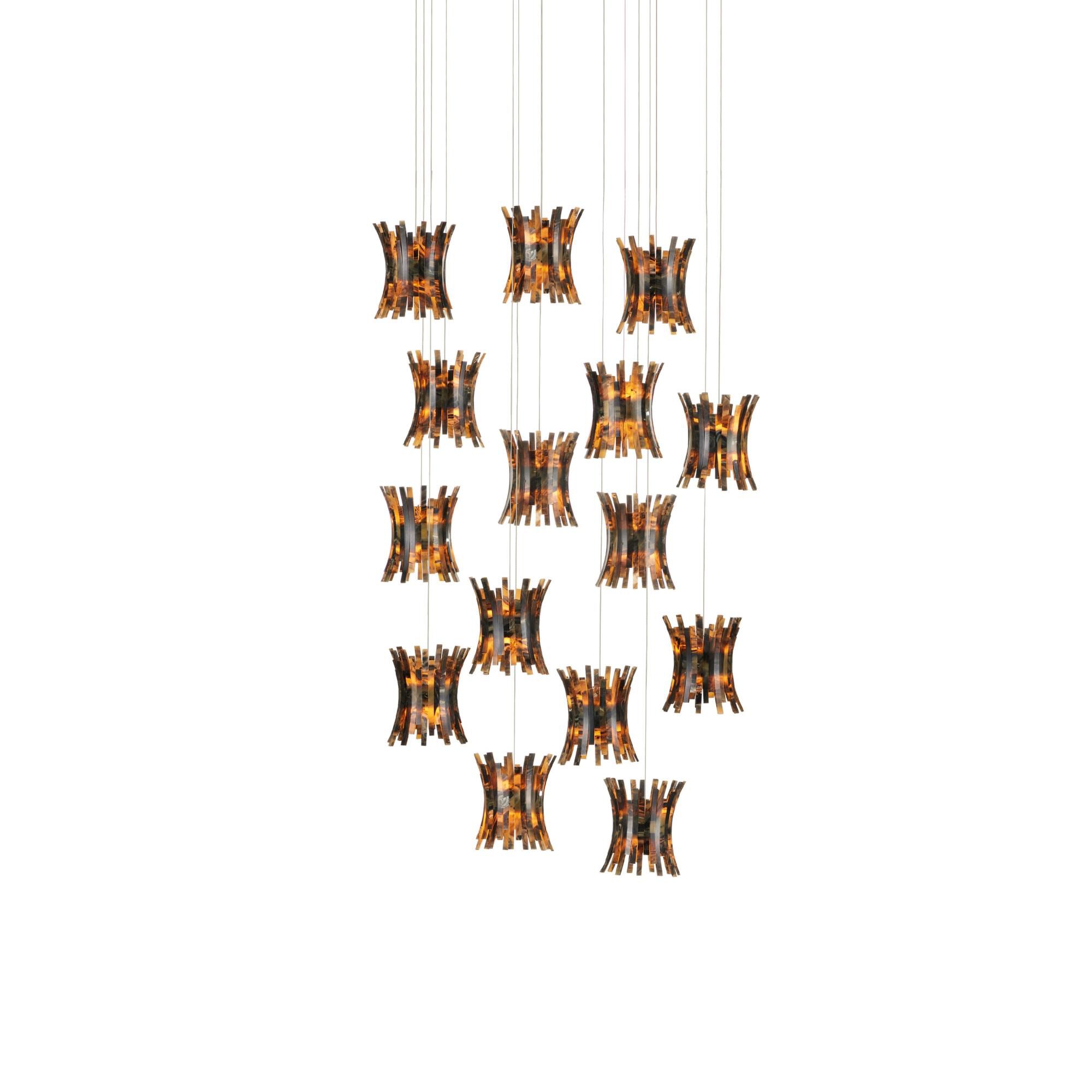 Alsop 35 Inch 15 Light LED Multi Light Pendant by Currey and Company