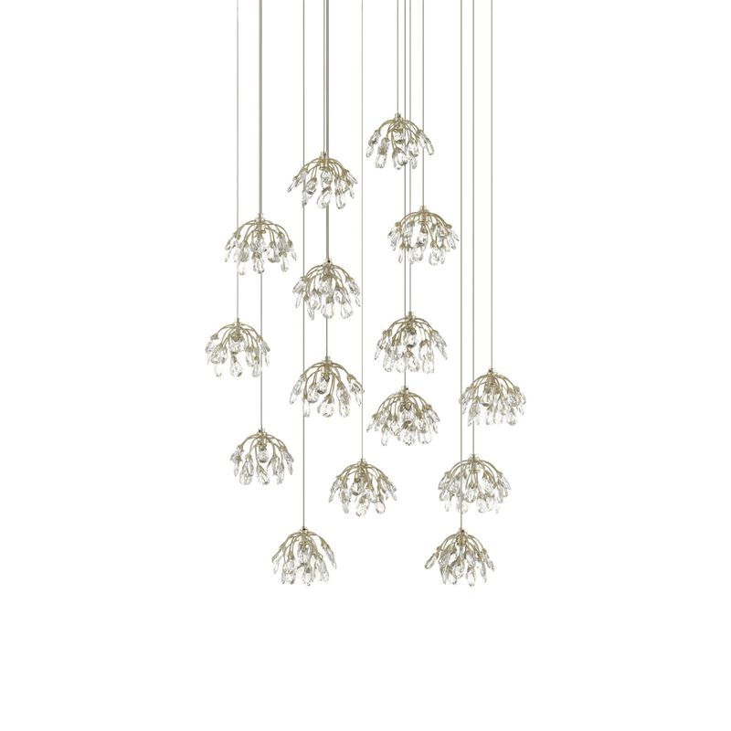 Crystal Bud 15 Light Multi Light Pendant by Currey & Company