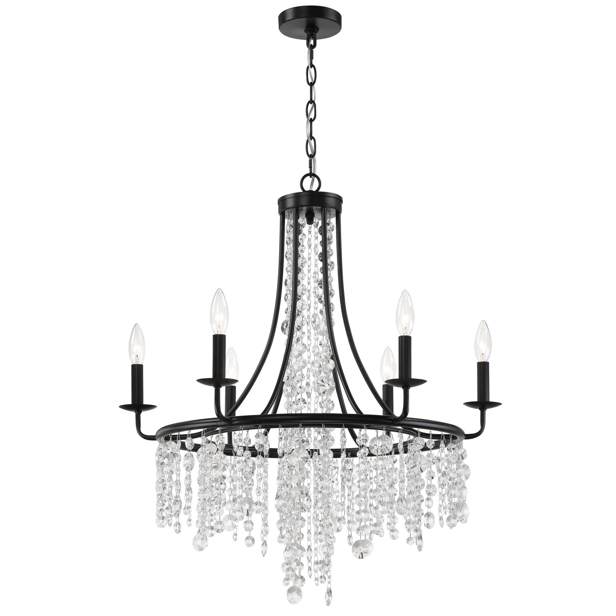 Gabrielle 28 Inch 6 Light Chandelier by Crystorama