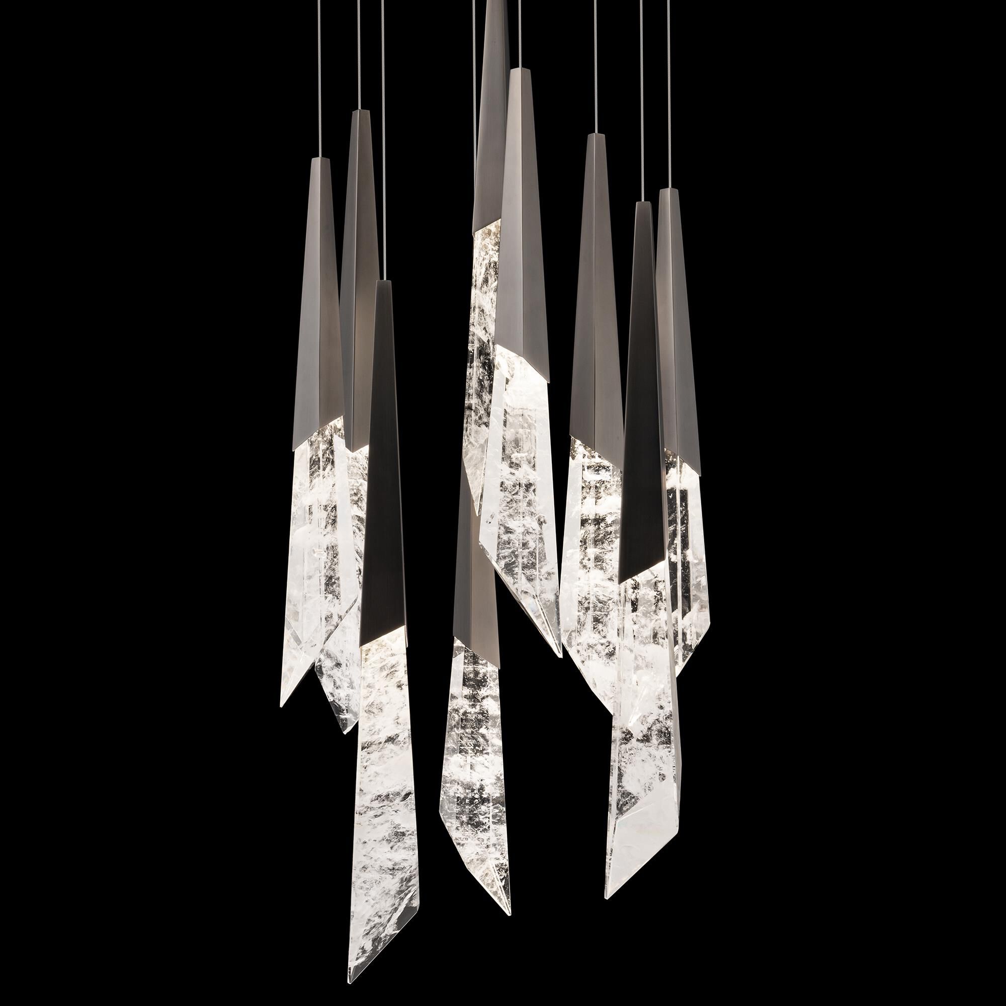 Shown in Antique Nickel finish and Optic Haze Quartz Crystal crystal