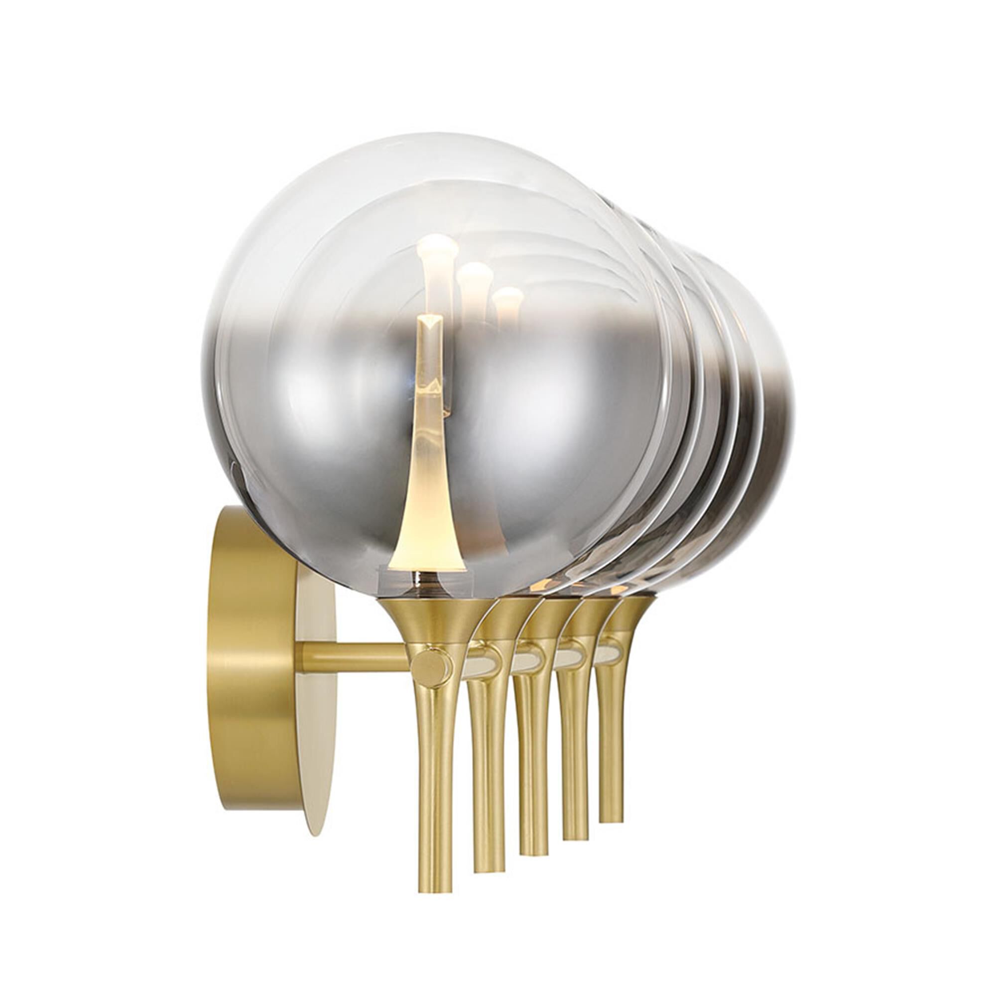 Shown in Gold finish and Smoked glass