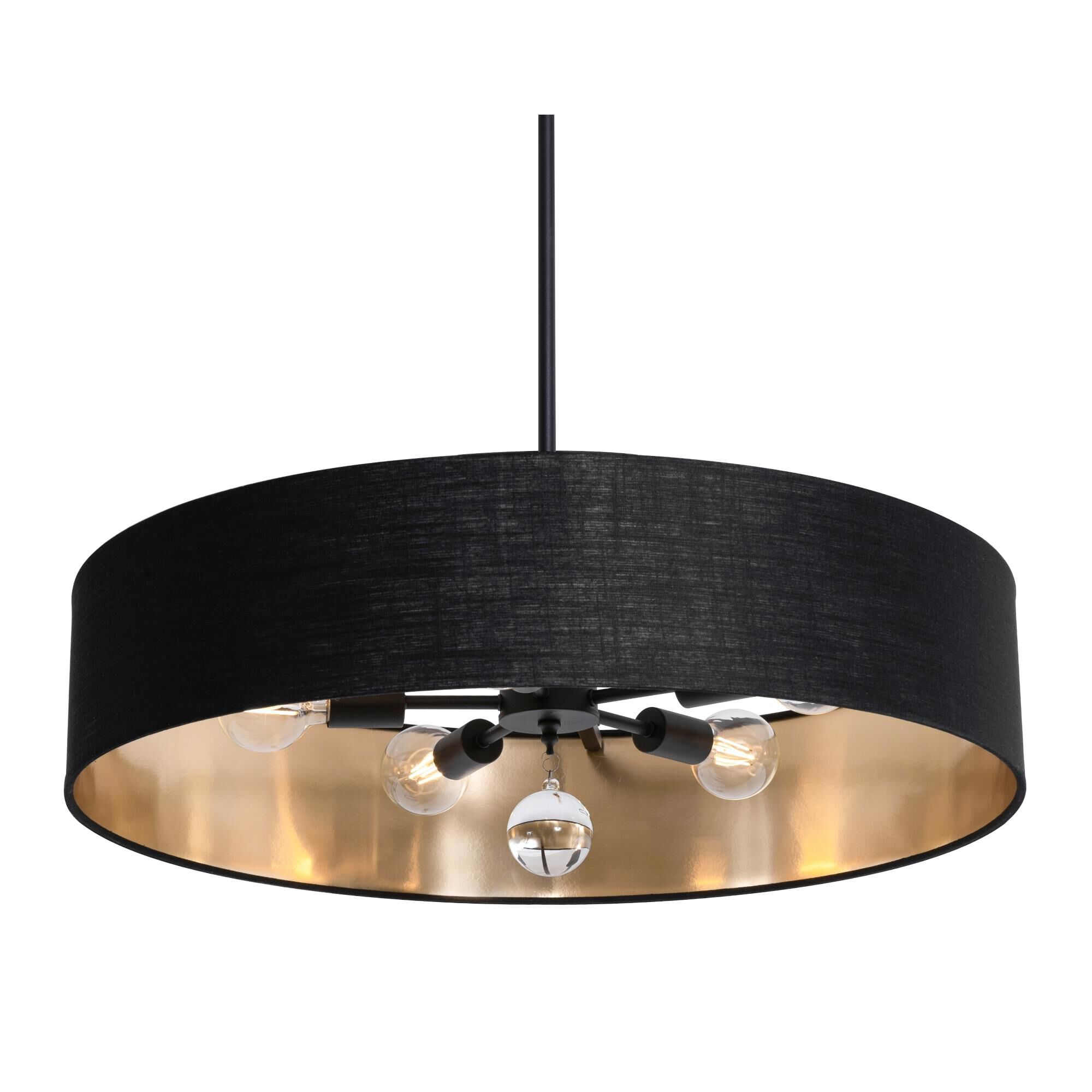 Shown in Black, Gold finish and Black/Gold shade