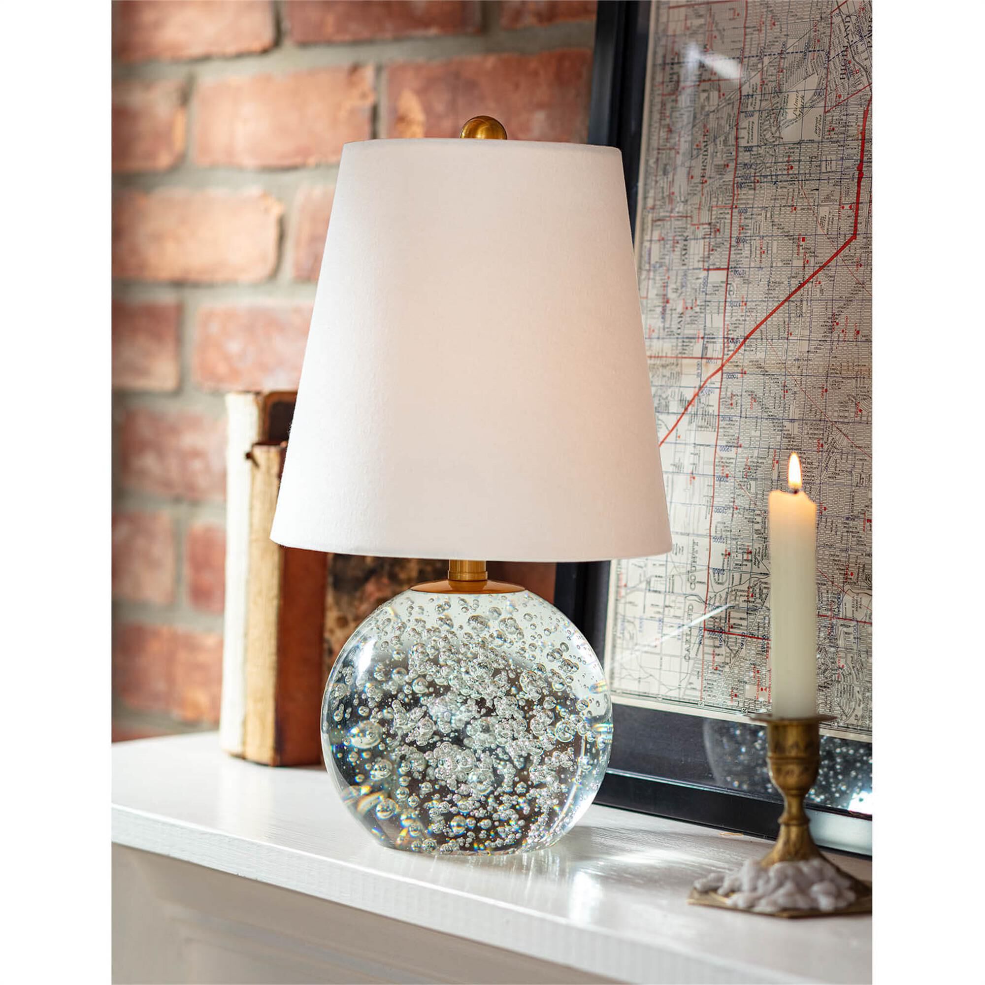 Shown in Clear finish and Linen shade