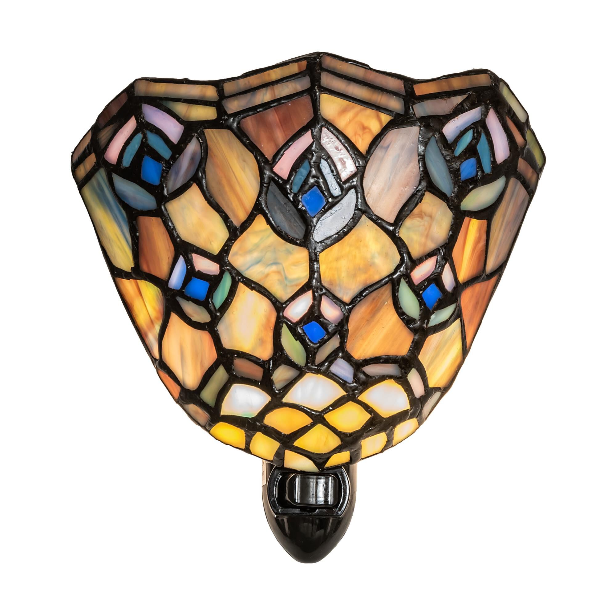 Tiffany Peacock Feather Night Light by Meyda Lighting