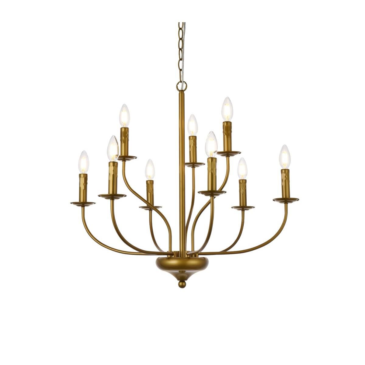 Westley 28 Inch 9 Light Chandelier by Elegant Lighting