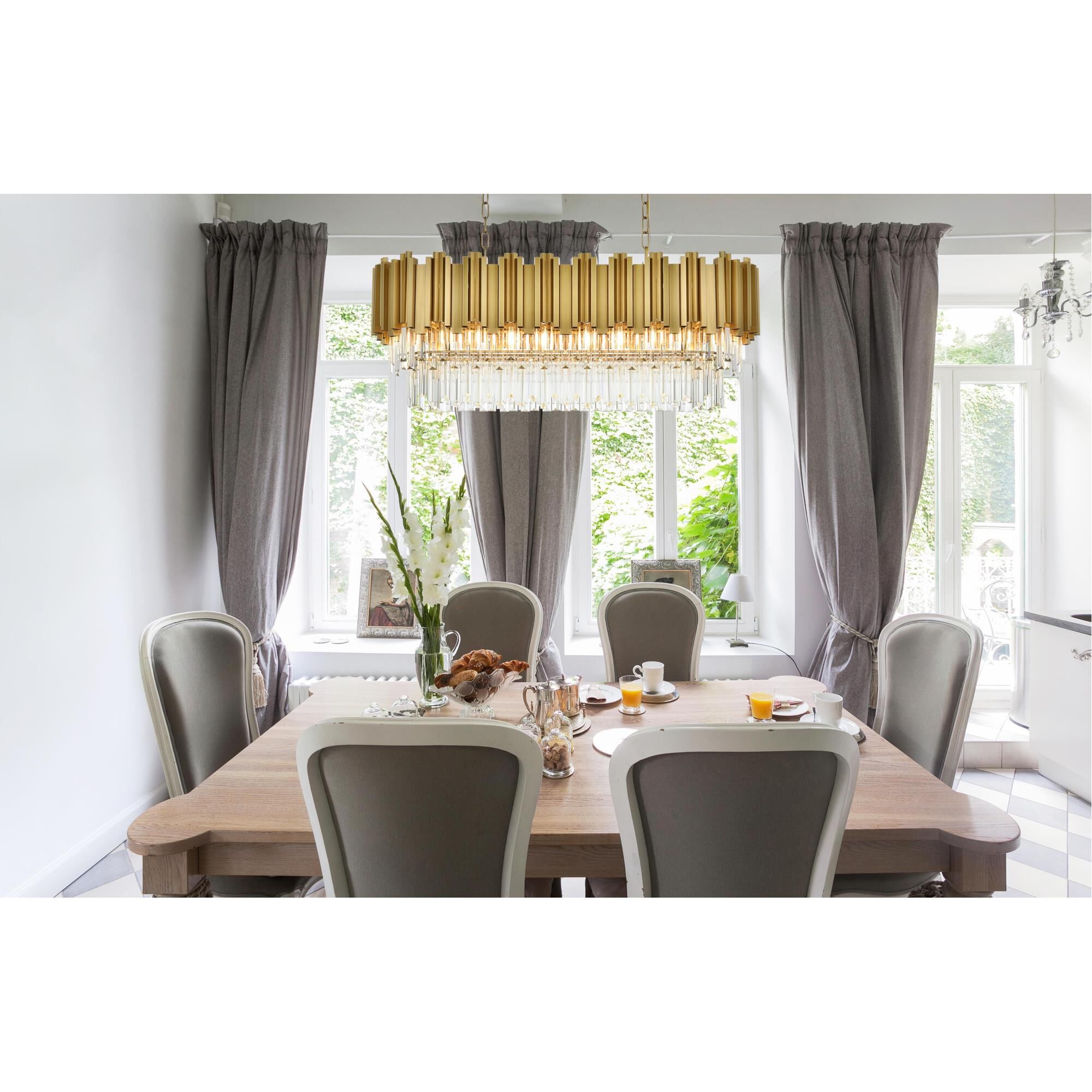 Willow 36 Inch Linear Suspension Light by Elegant Lighting