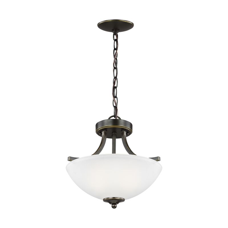 Geary 13 Inch 2 Light Semi Flush Mount by Generation Lighting