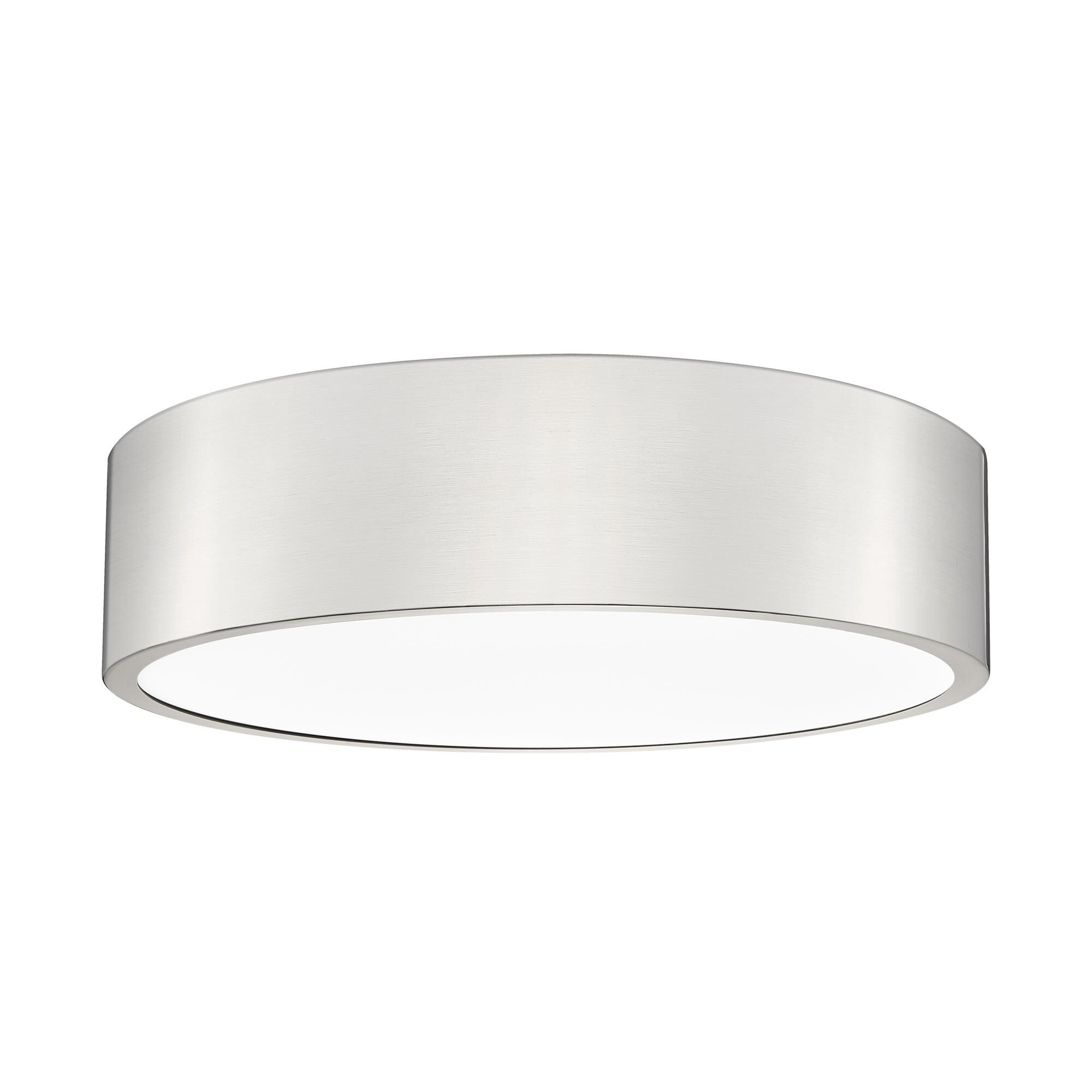 Shown in Brushed Nickel finish and Frosted glass and Frosted shade