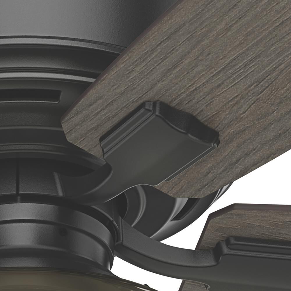 Bennett 52 Inch Flush Mount Fan with Light Kit by Hunter Fan