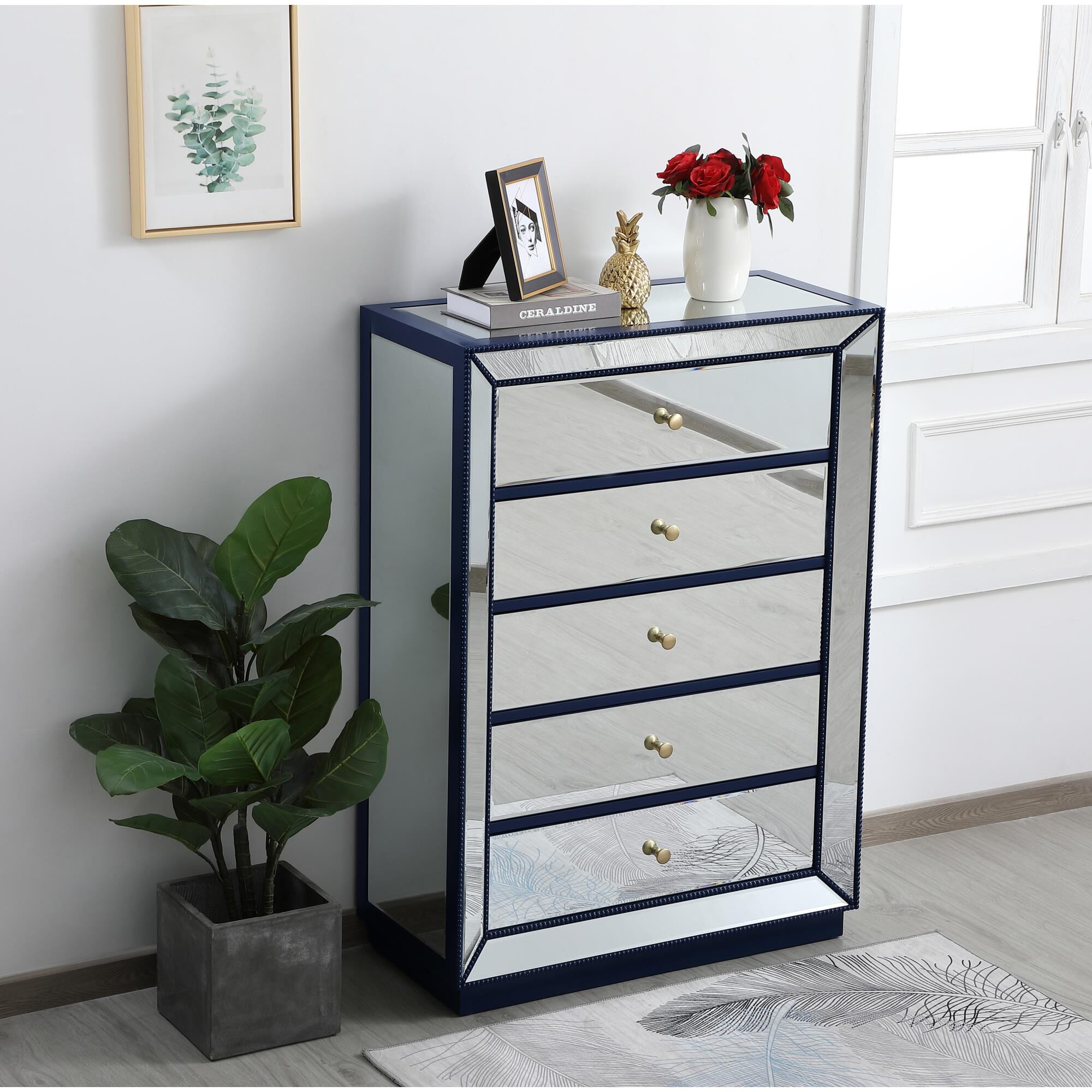 Shown in Blue finish