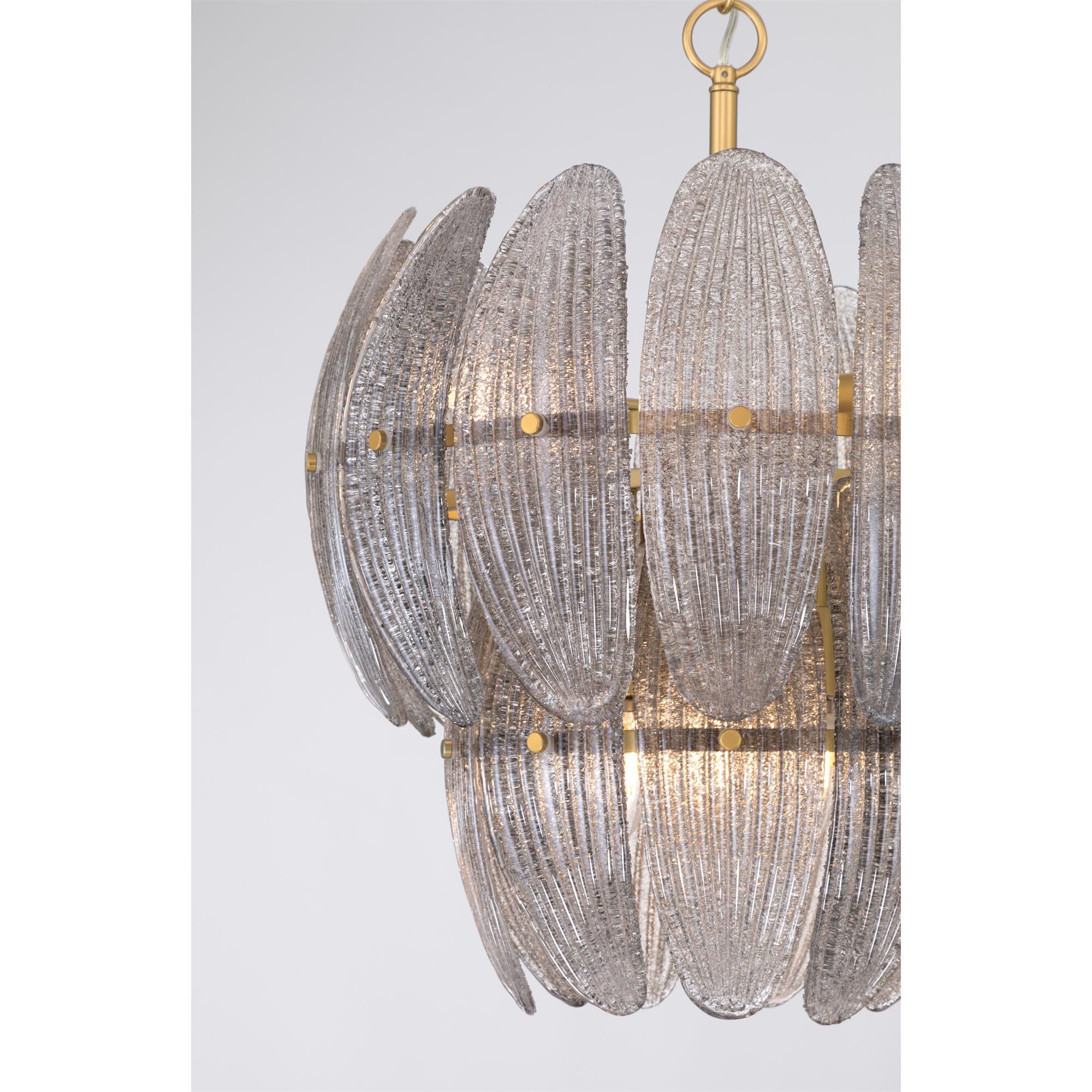 Shown in Legacy Brass finish and Grey Textured shade