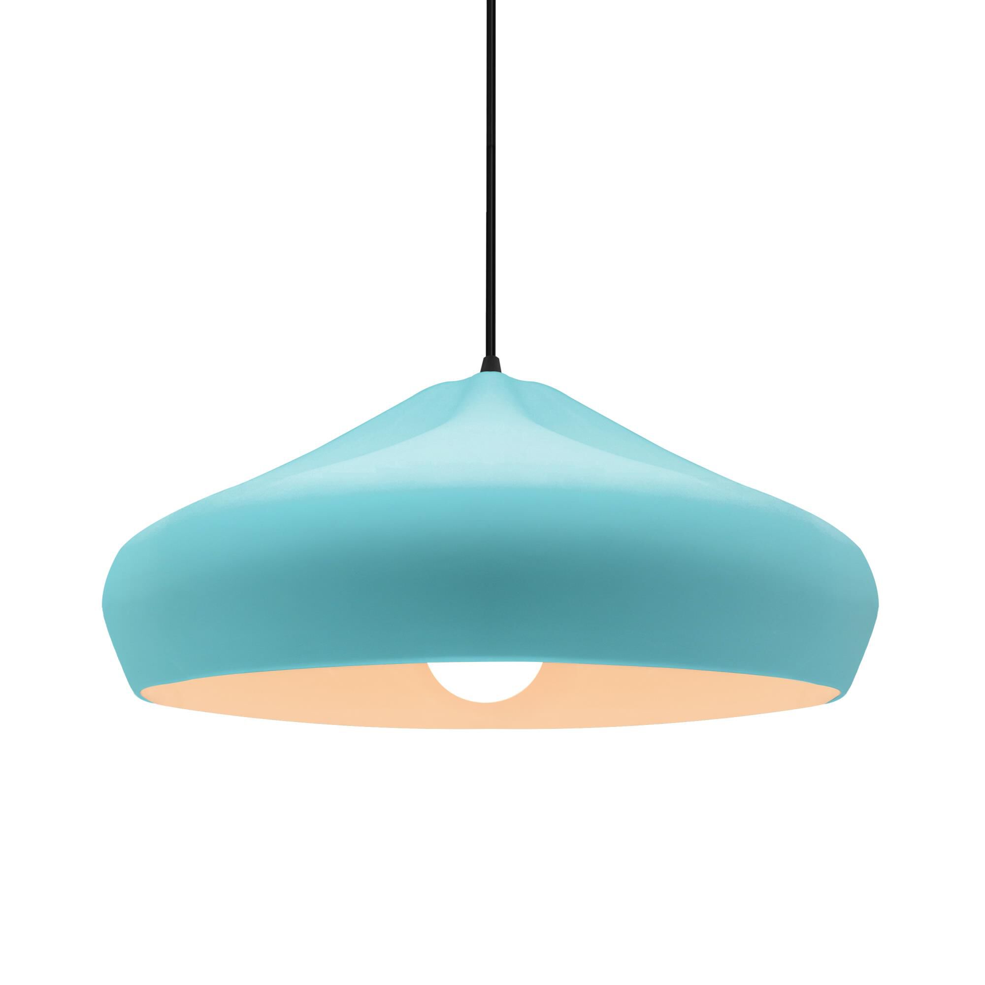 Shown in Matte Black finish and Reflecting Pool shade