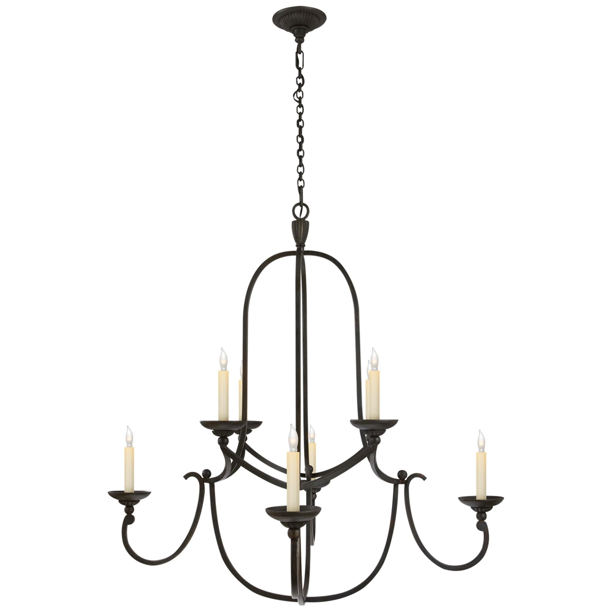 Shown in Aged Iron finish and Chs  Sold Separately shade
