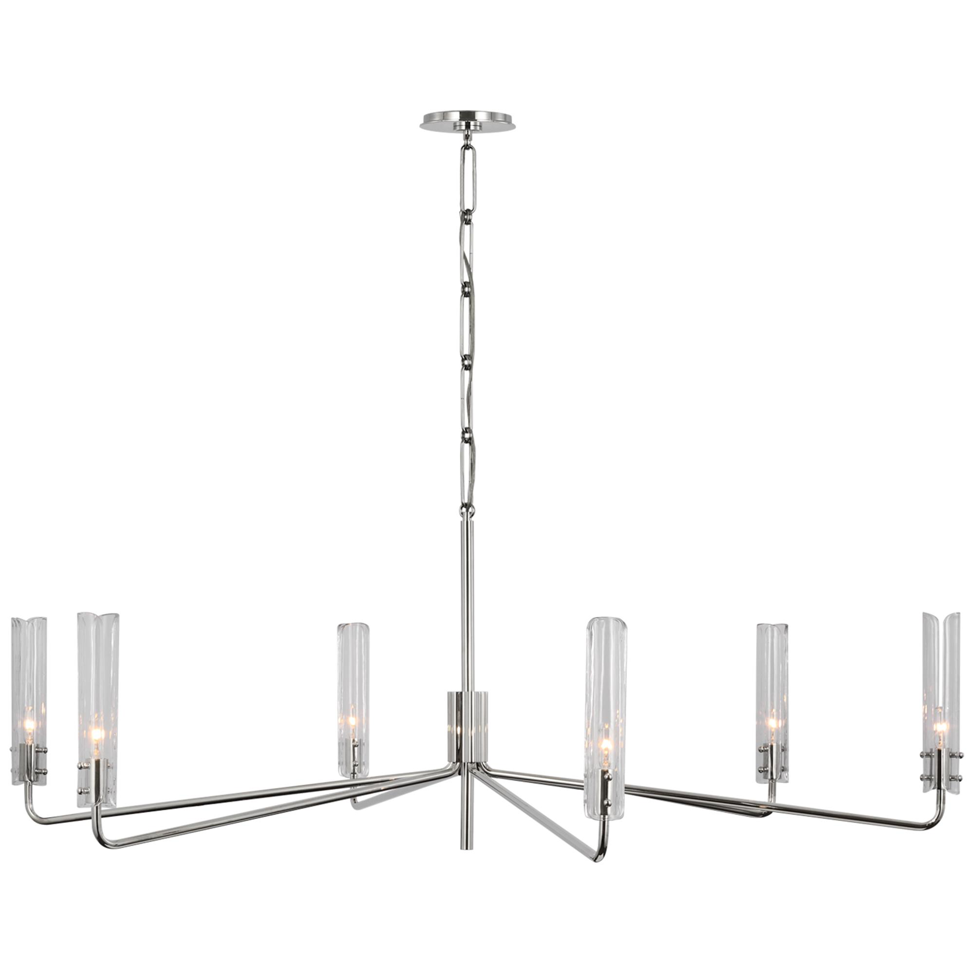 Shown in Polished Nickel finish and Clear glass