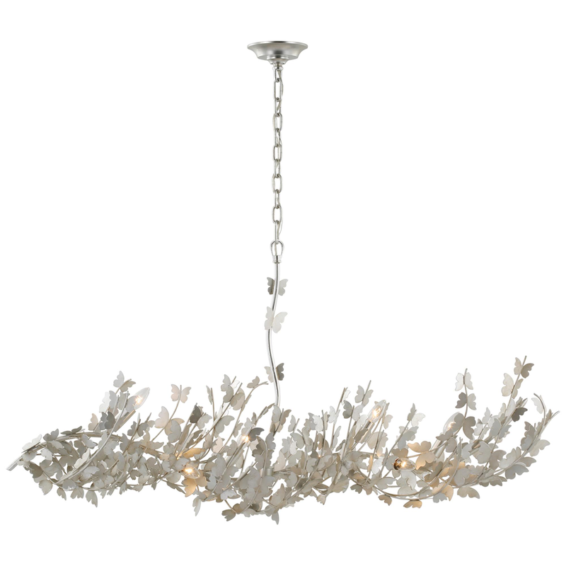 Julie Neill Farfalle 54 Inch 7 Light LED Linear Suspension Light by Visual Comfort Signature Collection