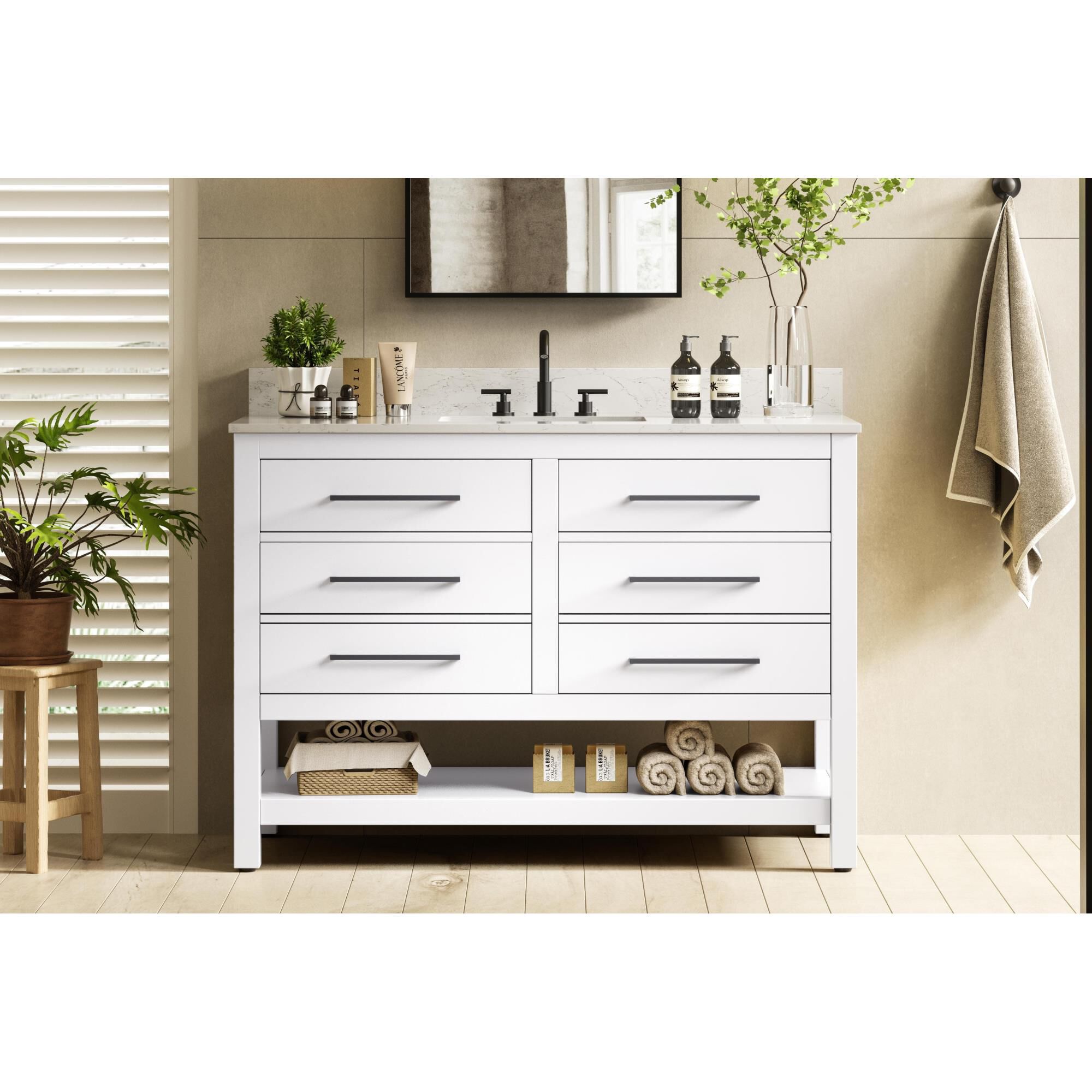 Shown in White finish