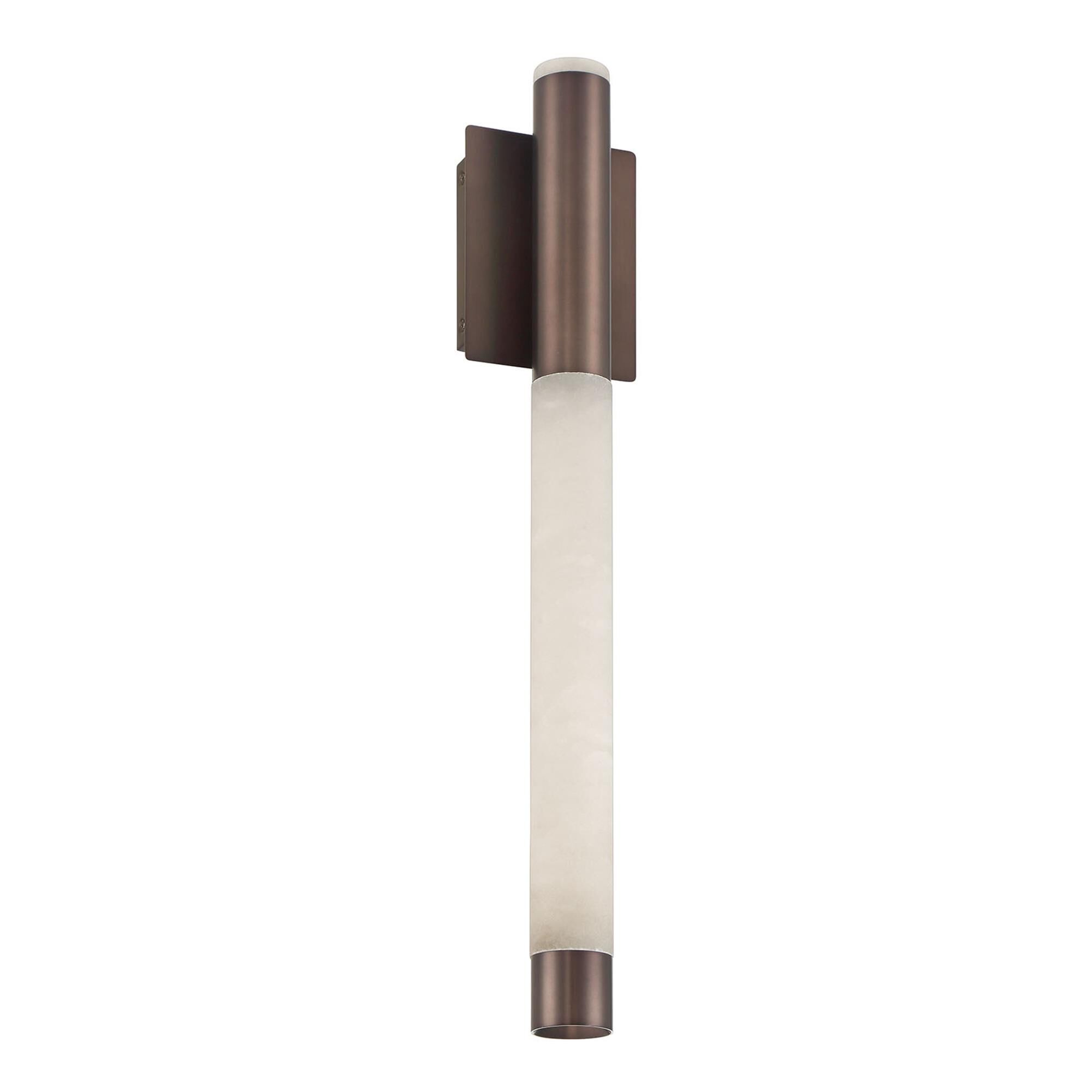 Shown in Harlow Bronze finish and Alabaster glass