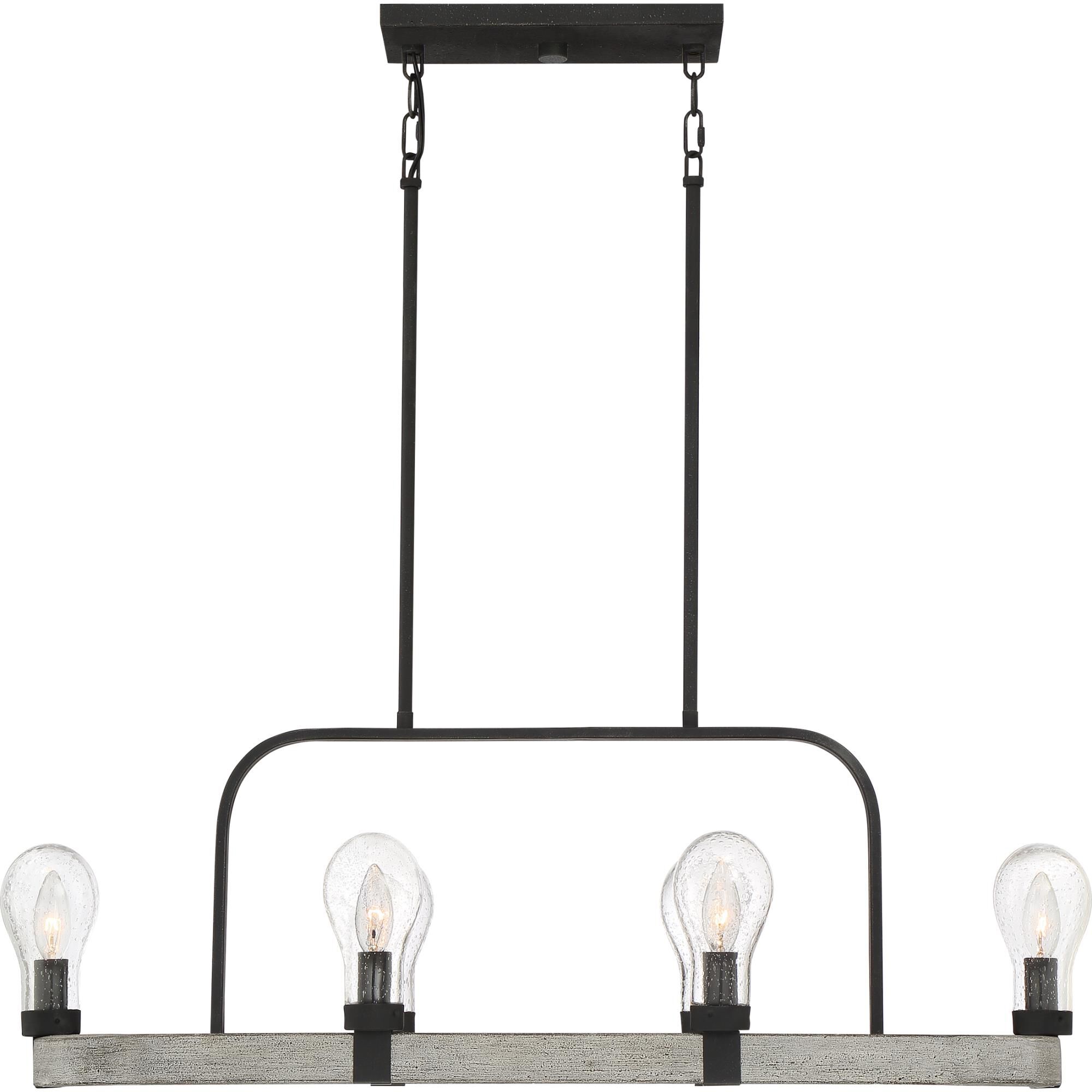 Shown in Grey Ash finish and Clear Seedy glass