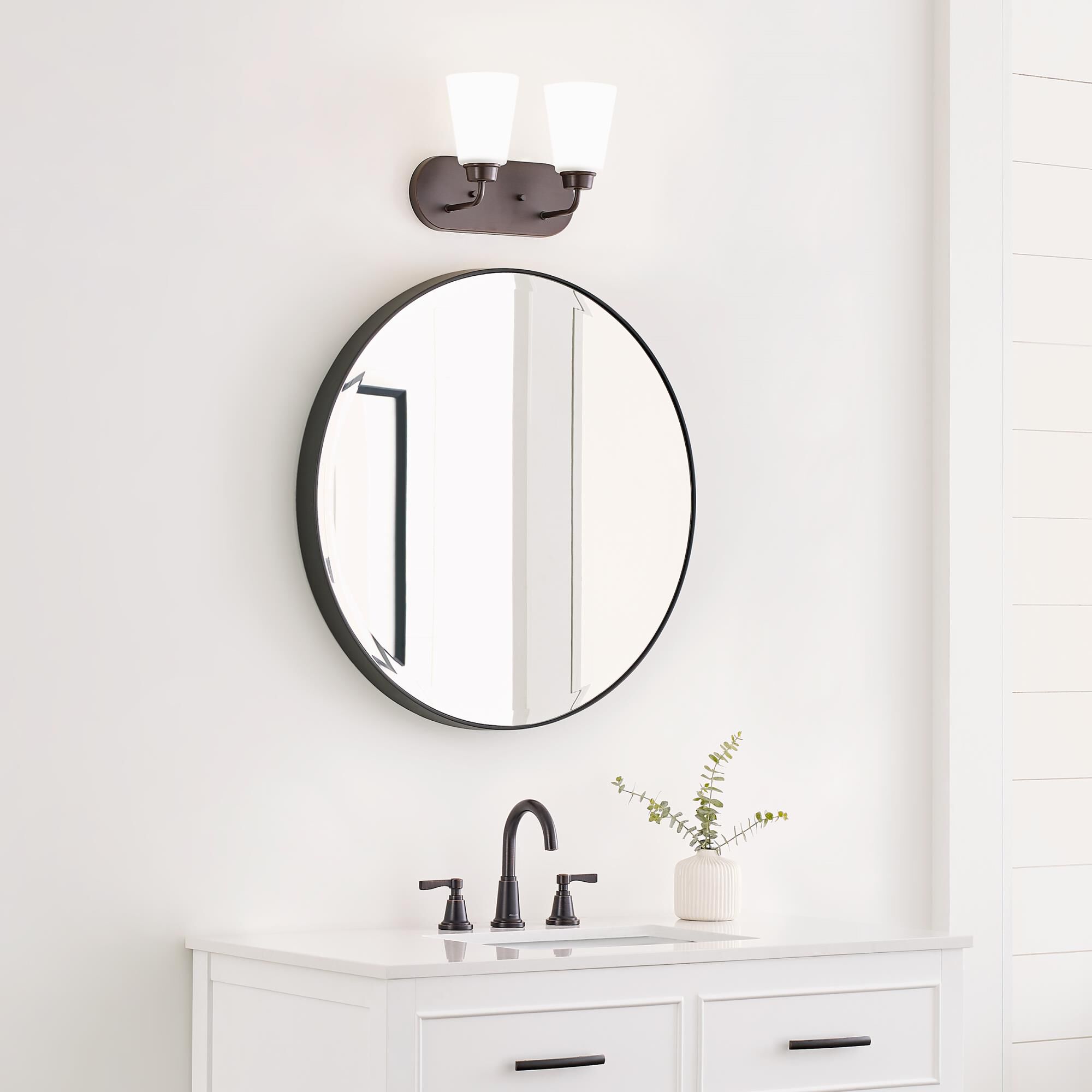 Shown in Bronze finish and Satin Etched glass