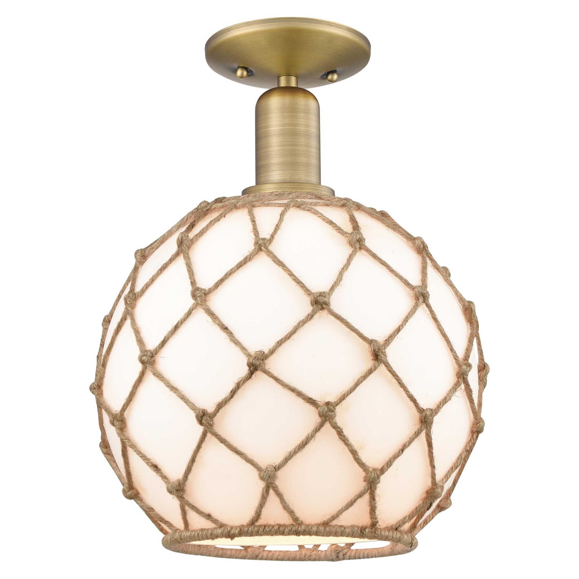 Bruno Marashlian Farmhouse Rope 10 Inch Semi Flush Mount by Innovations Lighting