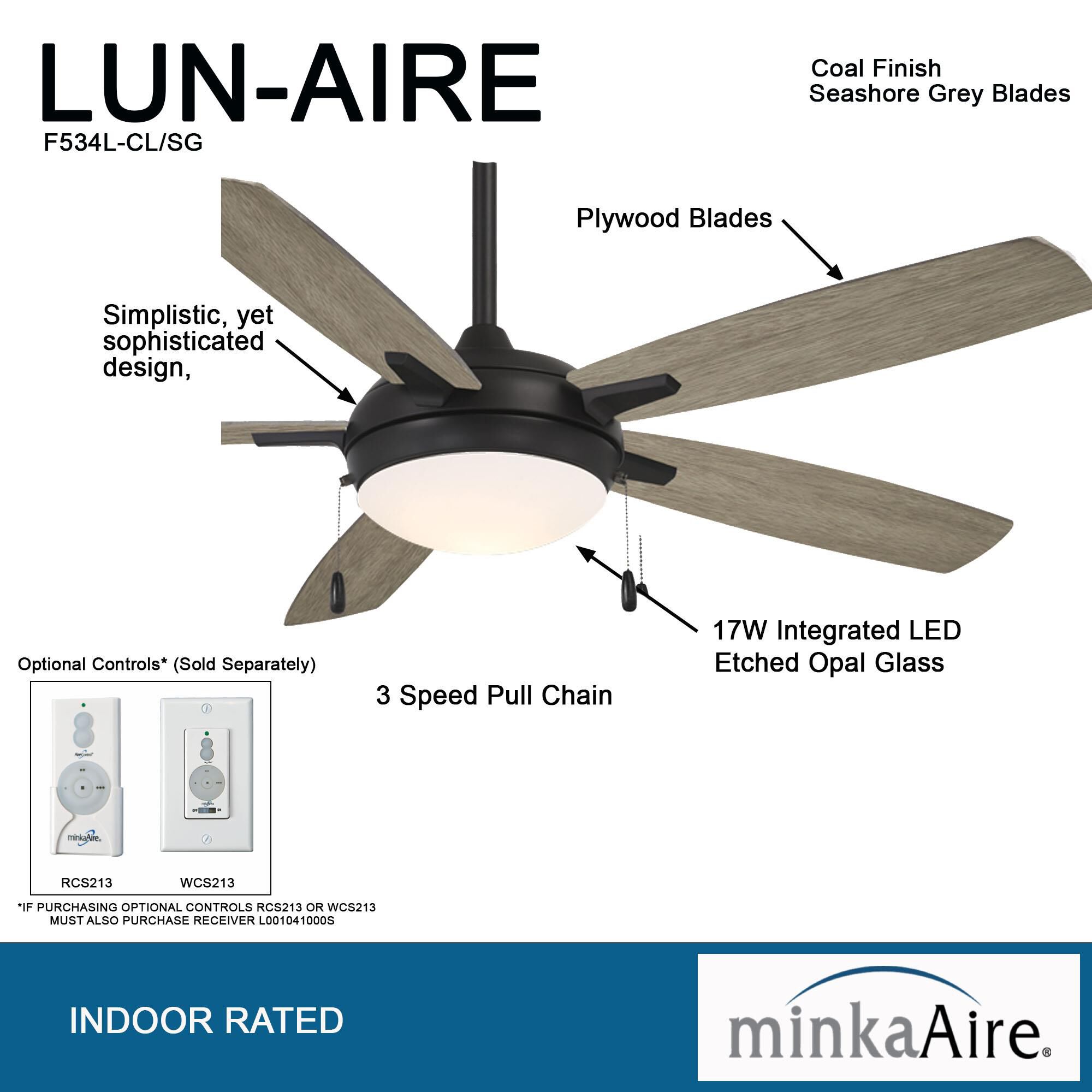 Lun-Aire Ceiling Fan by Minka Aire