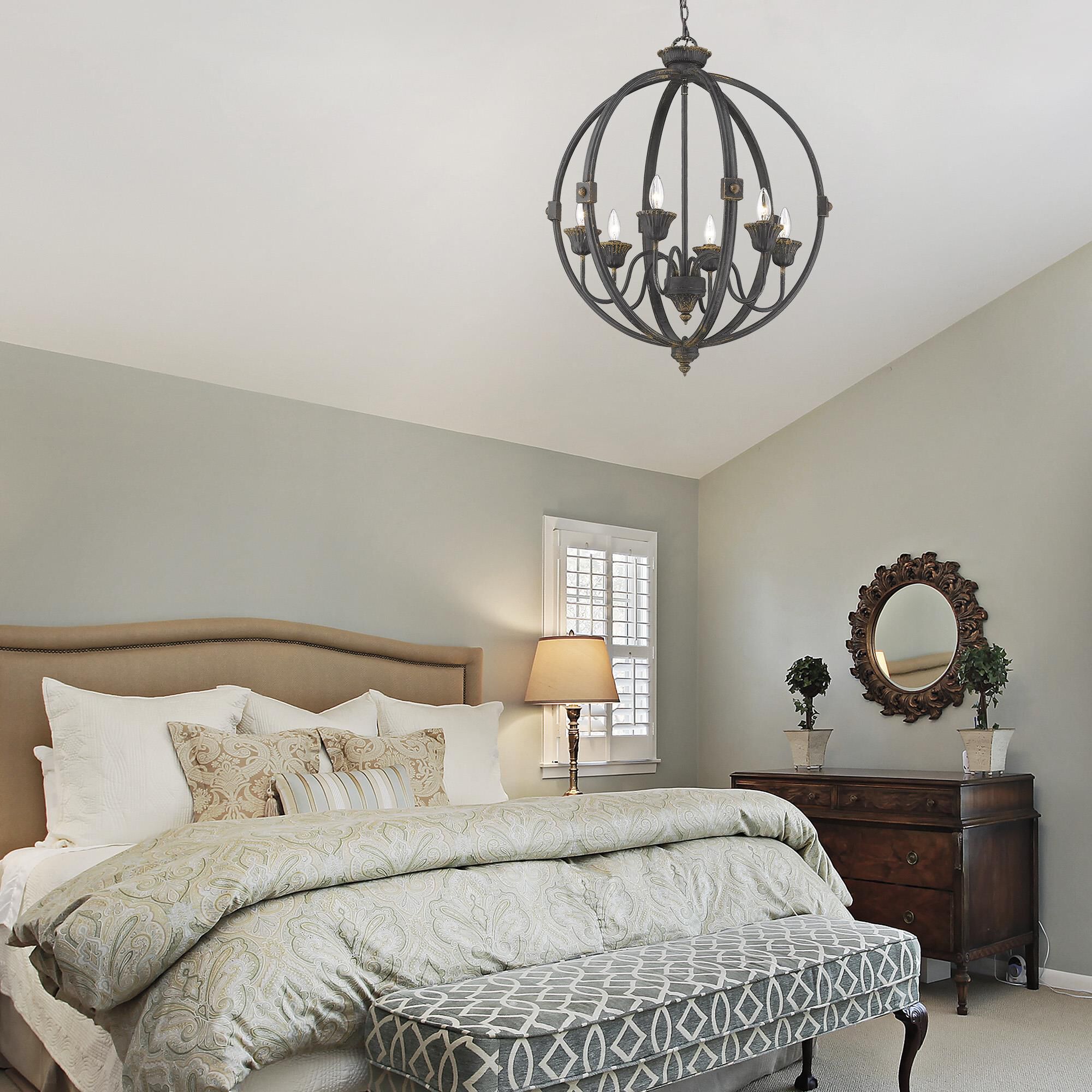 Jules 25 Inch 6 Light Chandelier by Golden Lighting