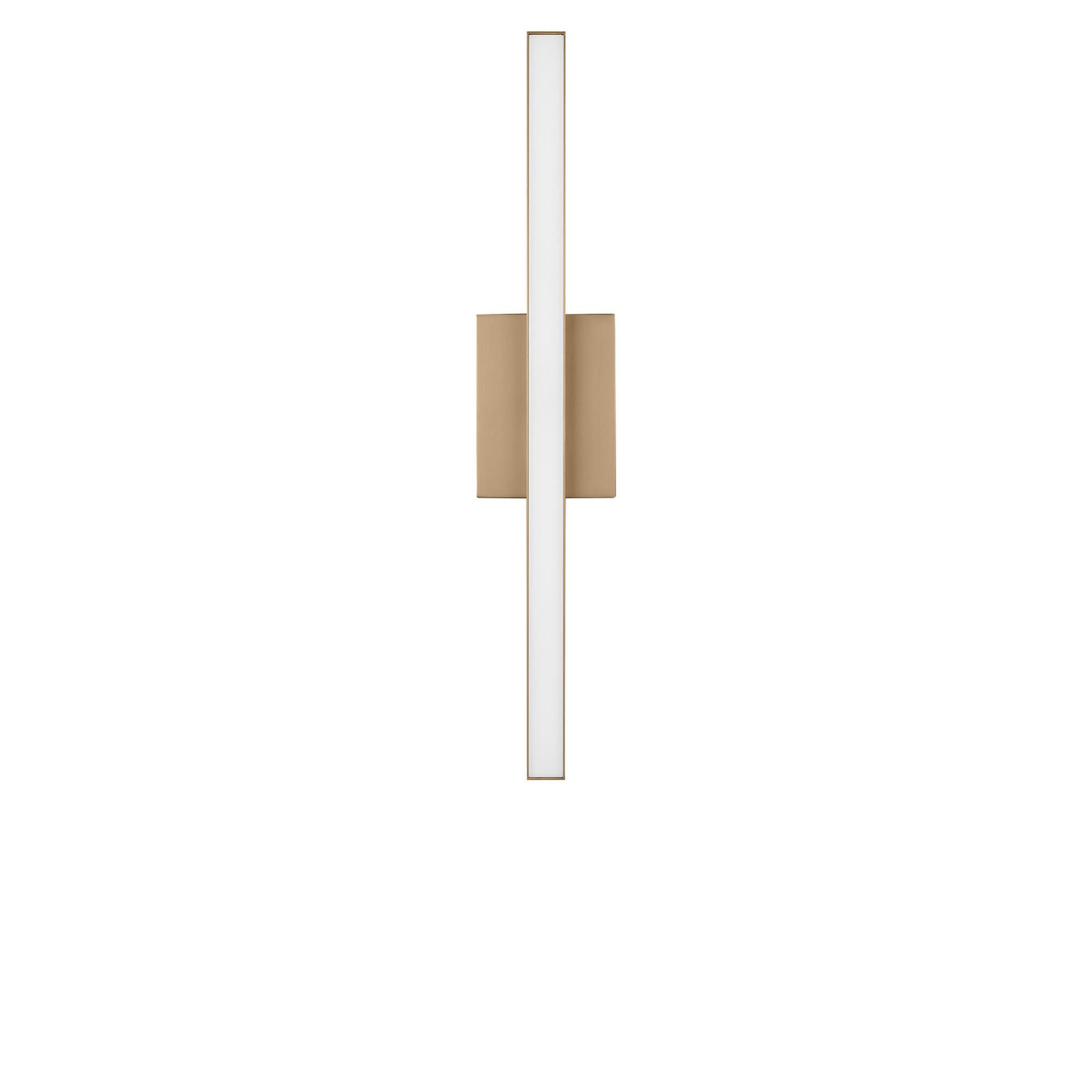 Shown in Satin Brass finish and White Polycarbonate shade