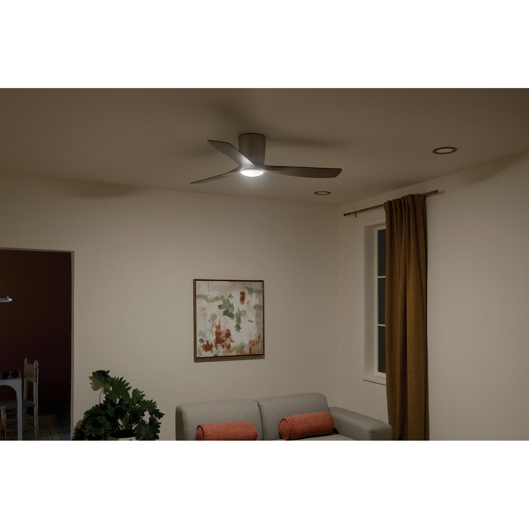 Volos 54 Inch Flush Mount Fan with Light Kit by Kichler Lighting