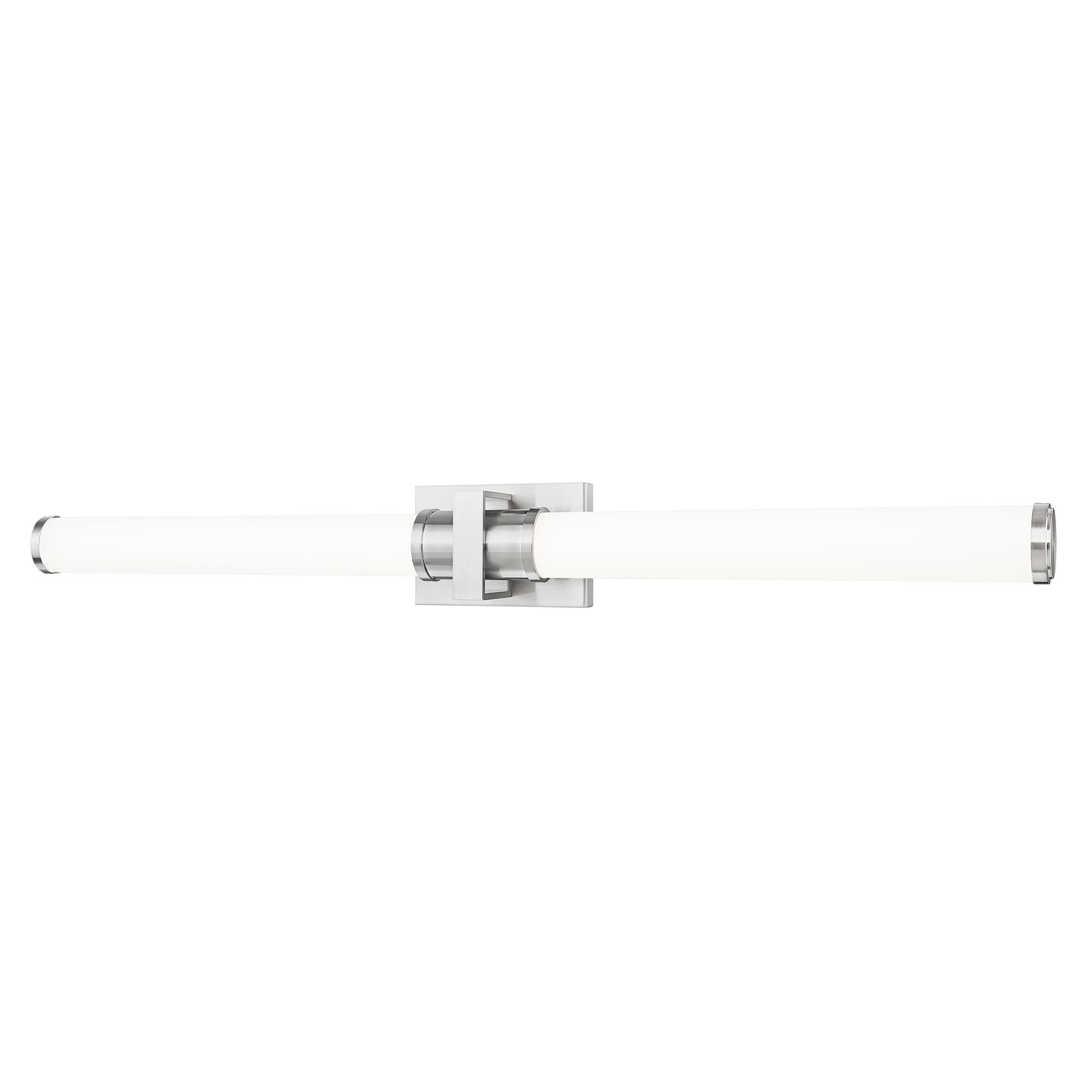 Shown in Brushed Nickel finish and Opal White glass and Opal White shade