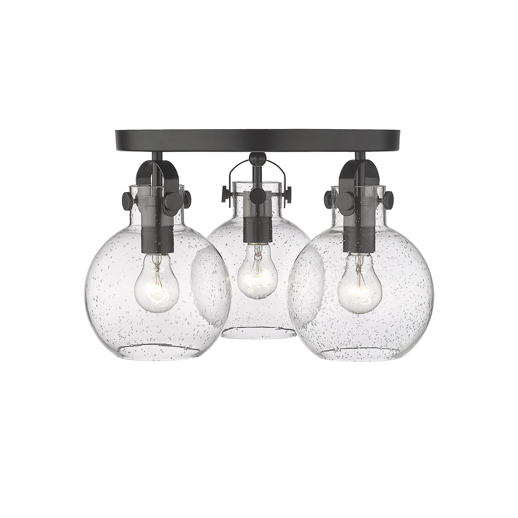 Shown in Matte Black finish and Seedy glass