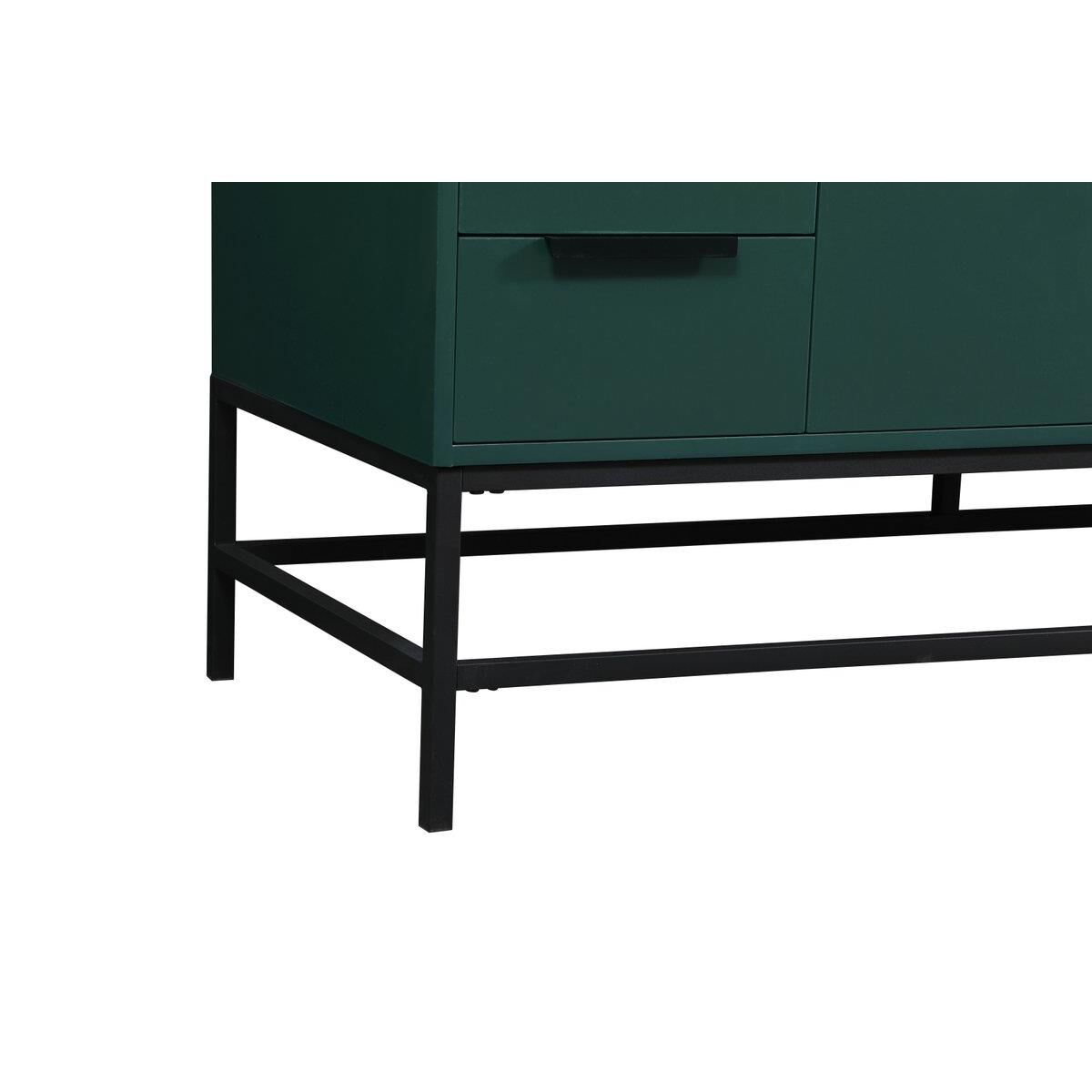 Shown in Green finish and Without Backsplash accent