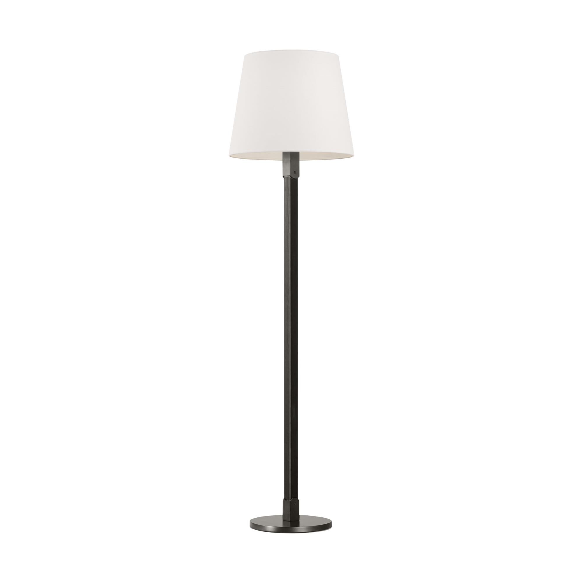 Shown in Aged Iron finish and White Linen shade