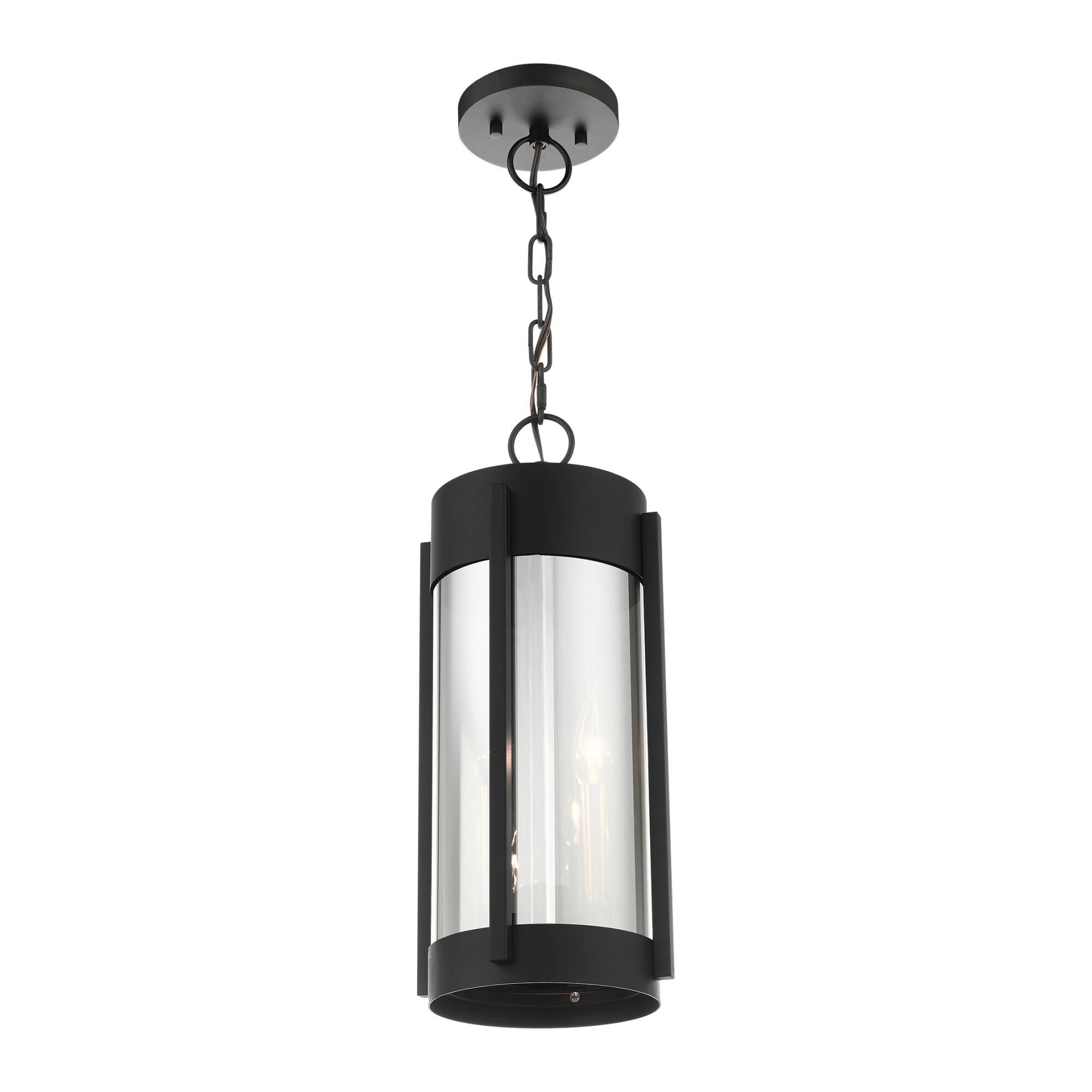 Shown in Black With Brushed Nickel Candles finish and Electrical Plated Smoke glass and Electrical Plated Smoke Glass shade
