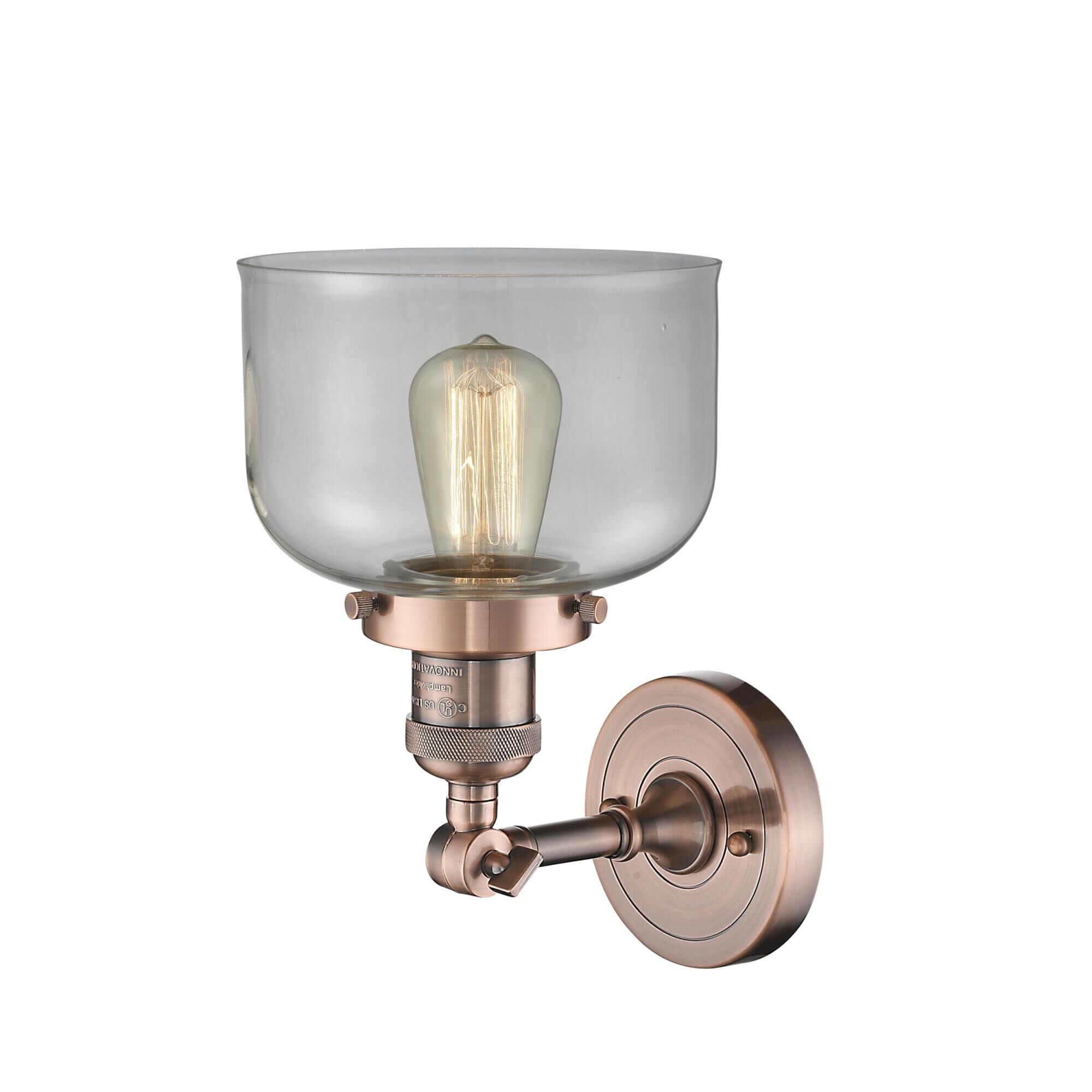 Shown in Antique Copper finish and Clear glass