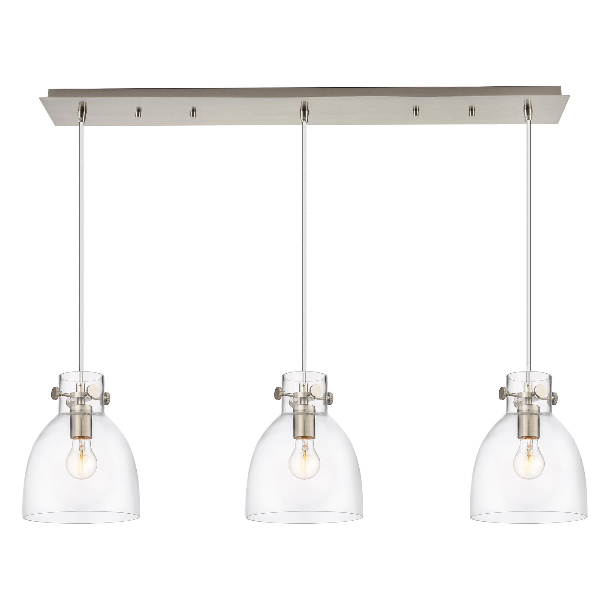 Bruno Marashlian Newton Bell 39 Inch 3 Light Linear Suspension Light by Innovations Lighting