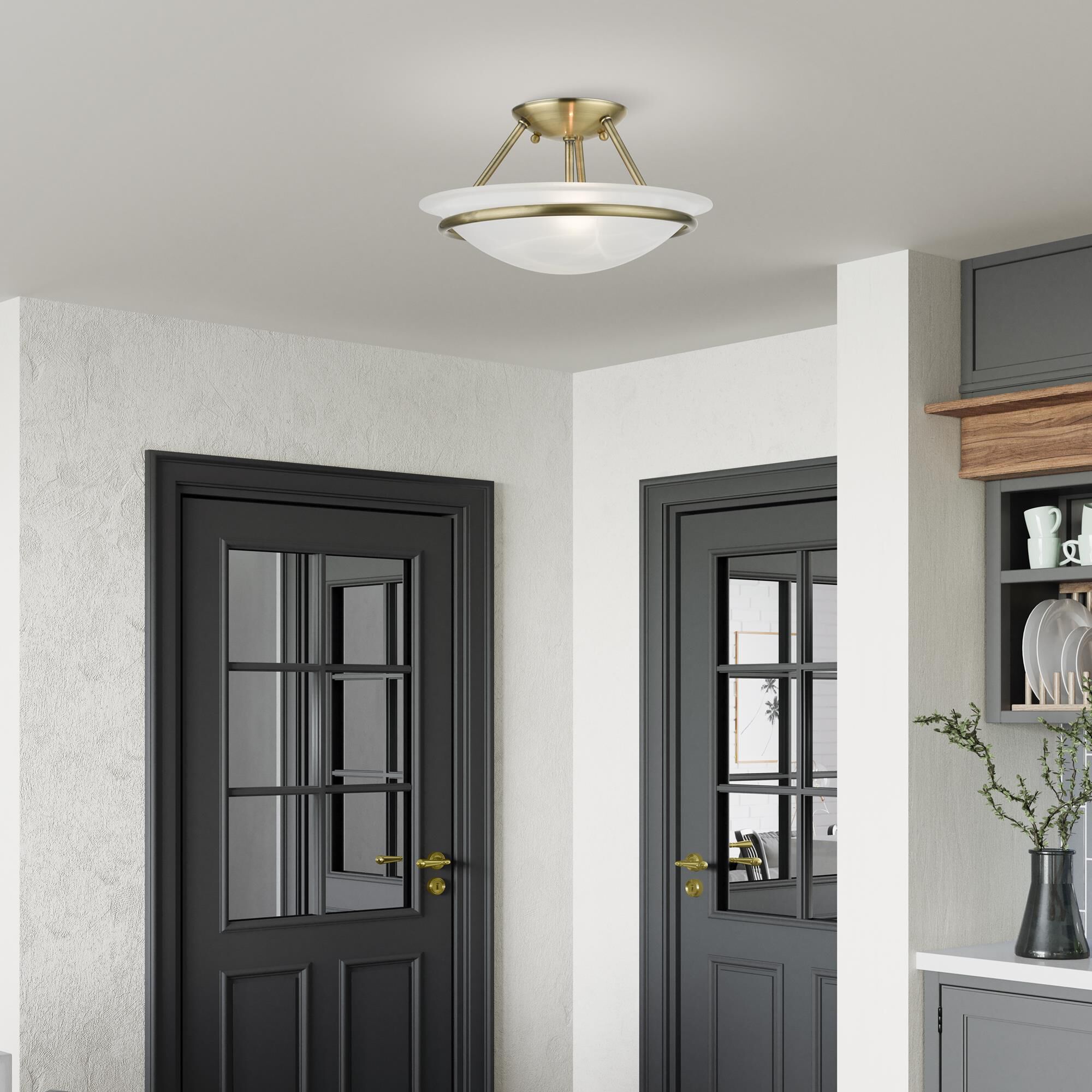 Newburgh 2 Light Semi Flush Mount by Livex Lighting