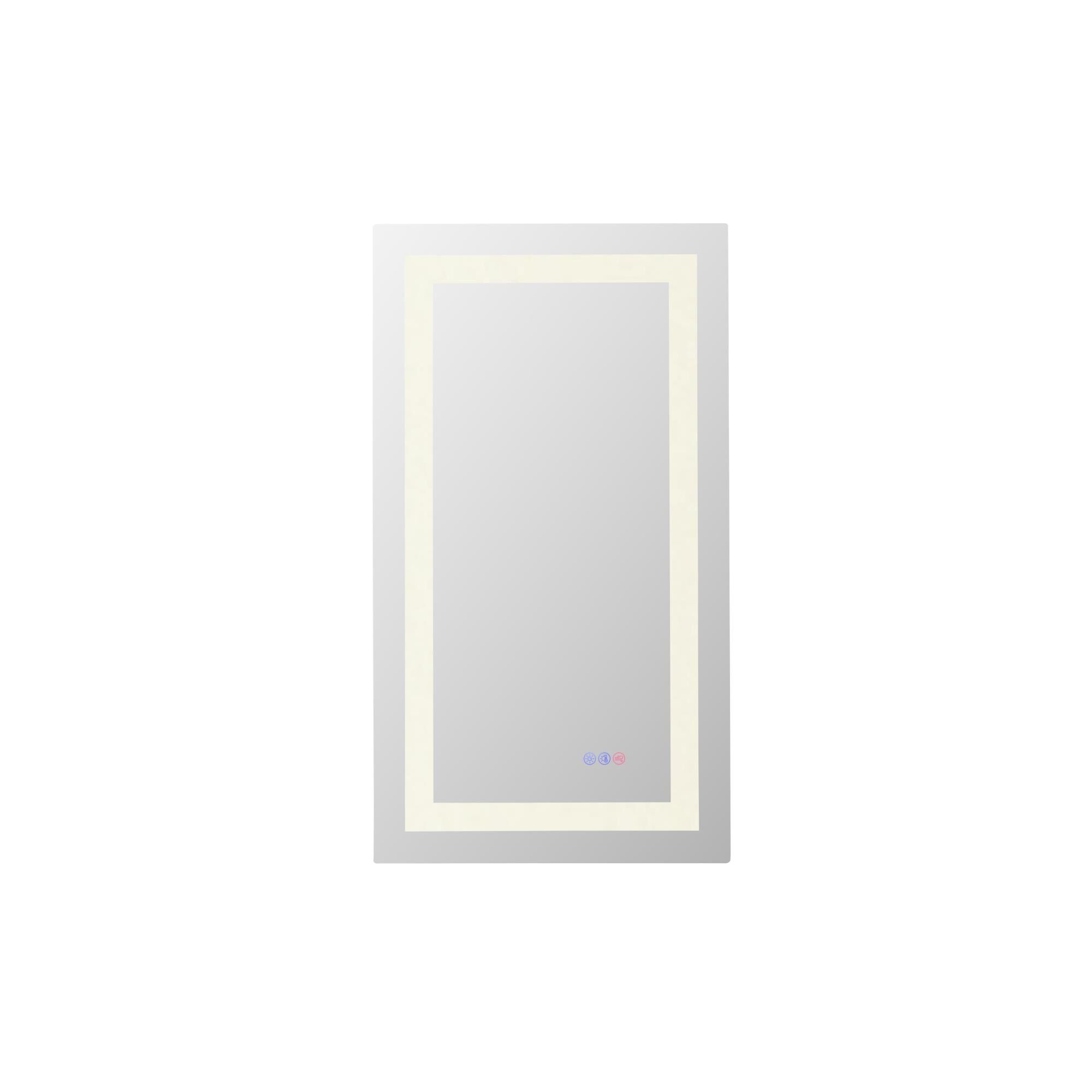 Riven 36 Inch LED Lighted Mirror by Elegant Dcor