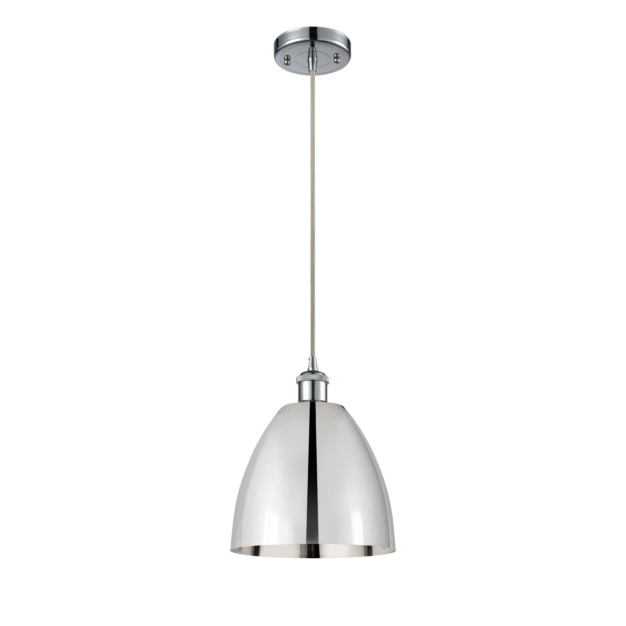 Shown in Polished Chrome finish and Polished Chrome Ballston Dome shade