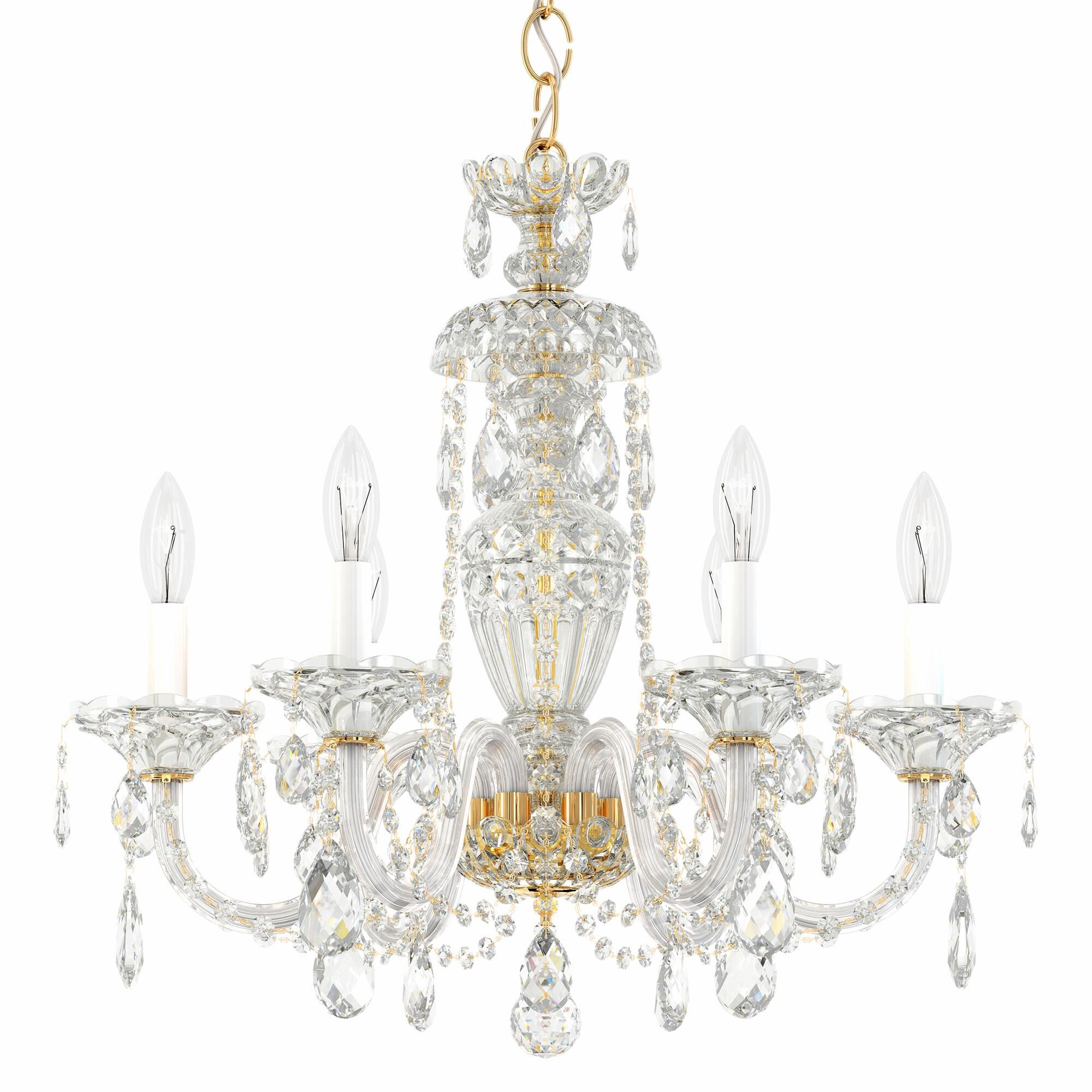 Shown in Polished Gold finish and Clear Radiance crystal
