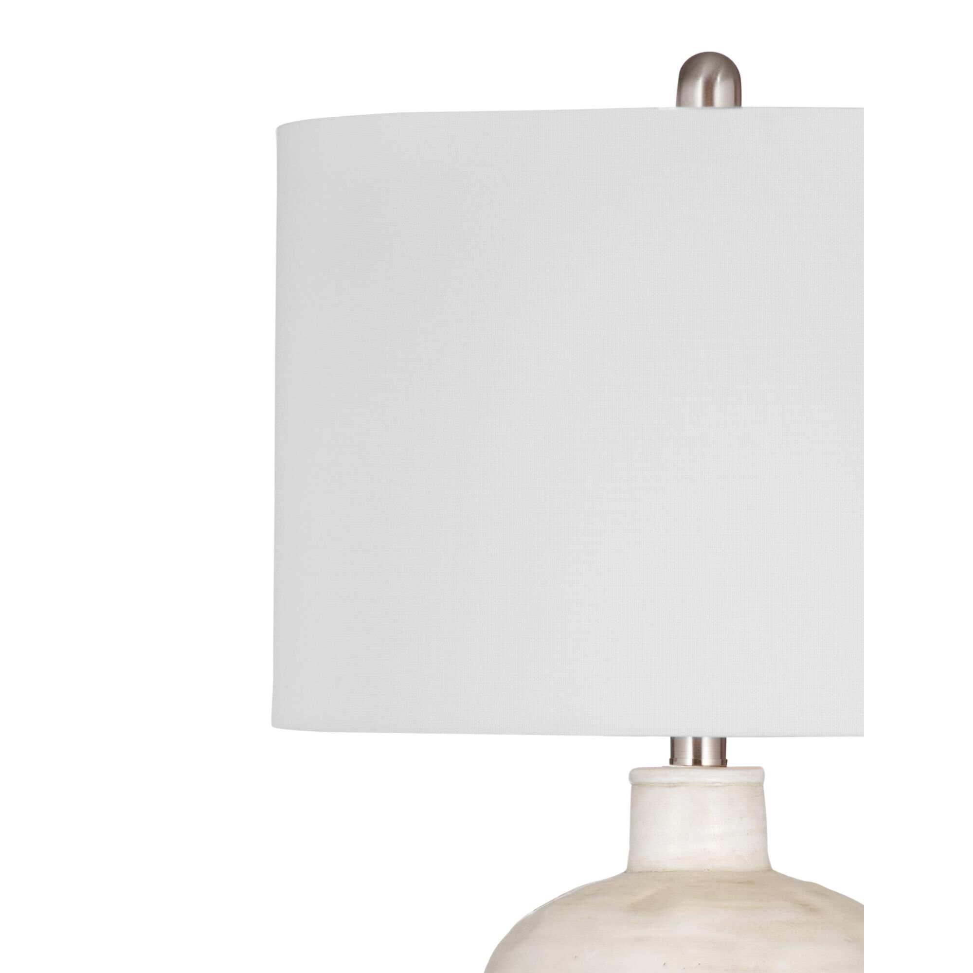 Shown in White and Blue finish and White shade