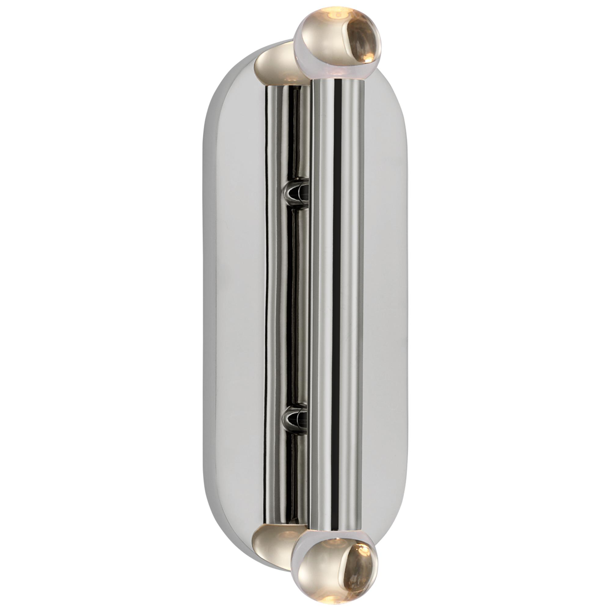 Shown in Polished Nickel finish and Clear glass
