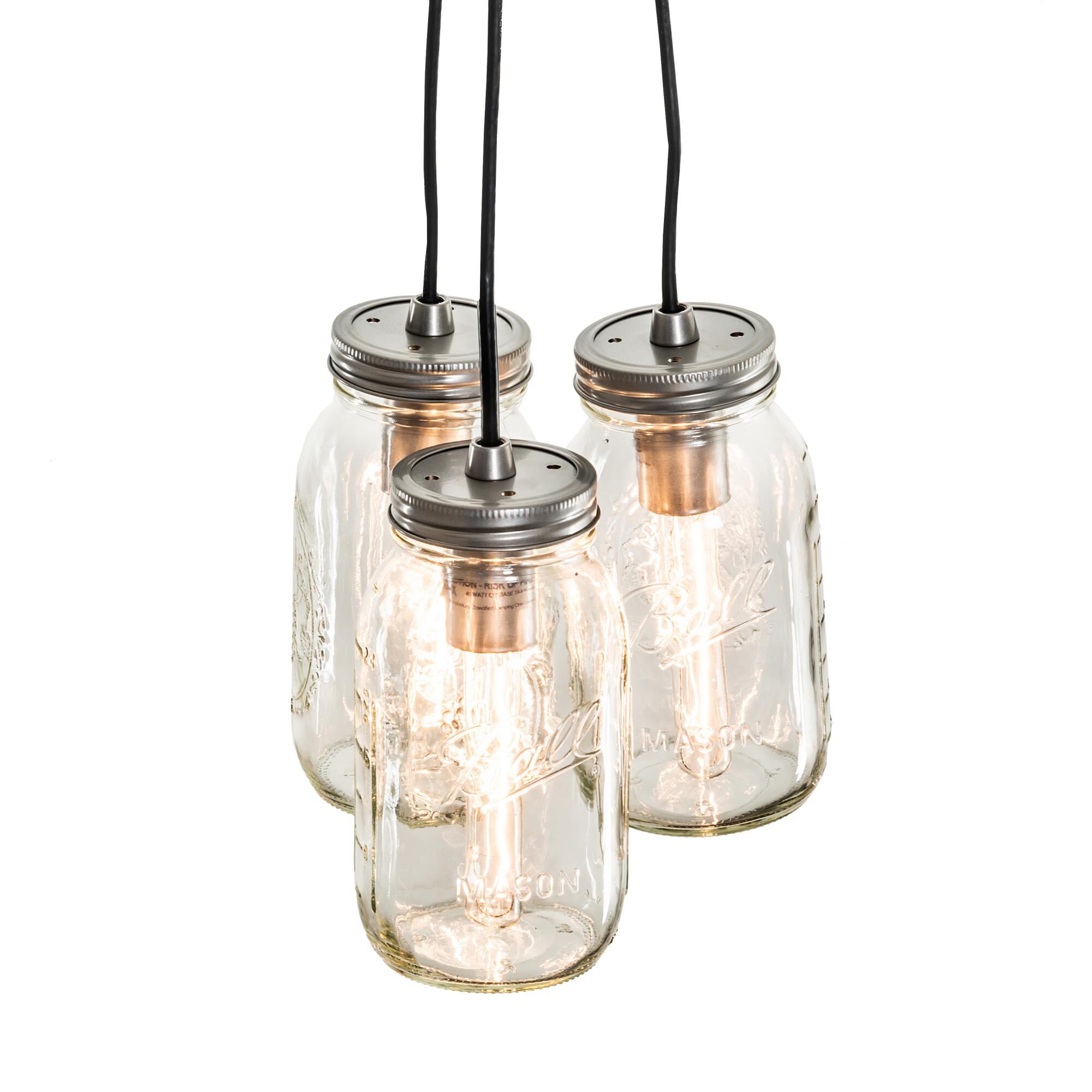 Shown in Nickel Finish finish and Clear glass